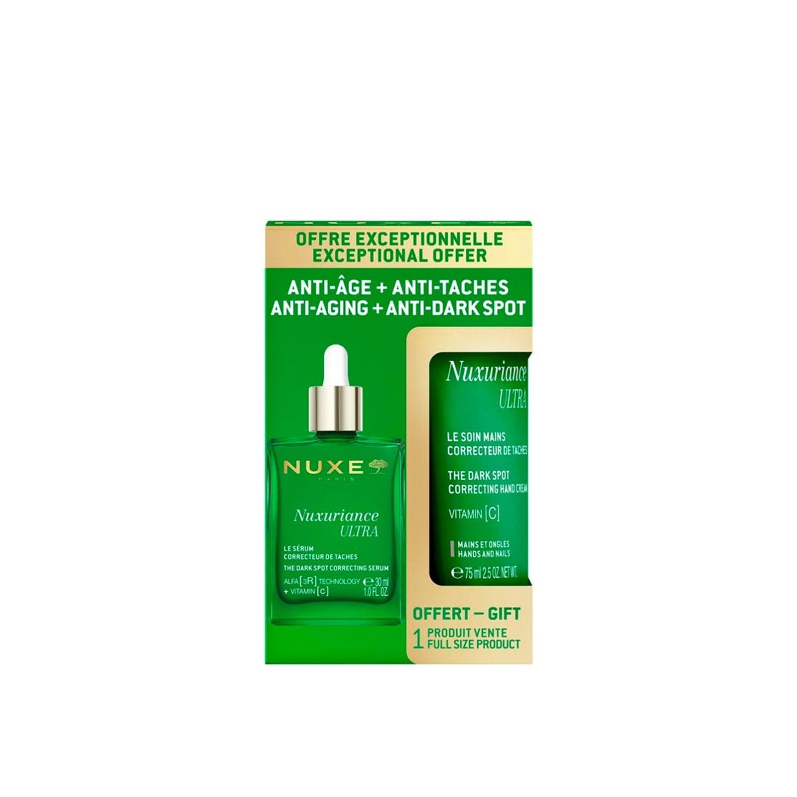 NUXE Nuxuriance Ultra The Dark Spot Correcting Serum 30ml + Correcting Hand Cream 75ml