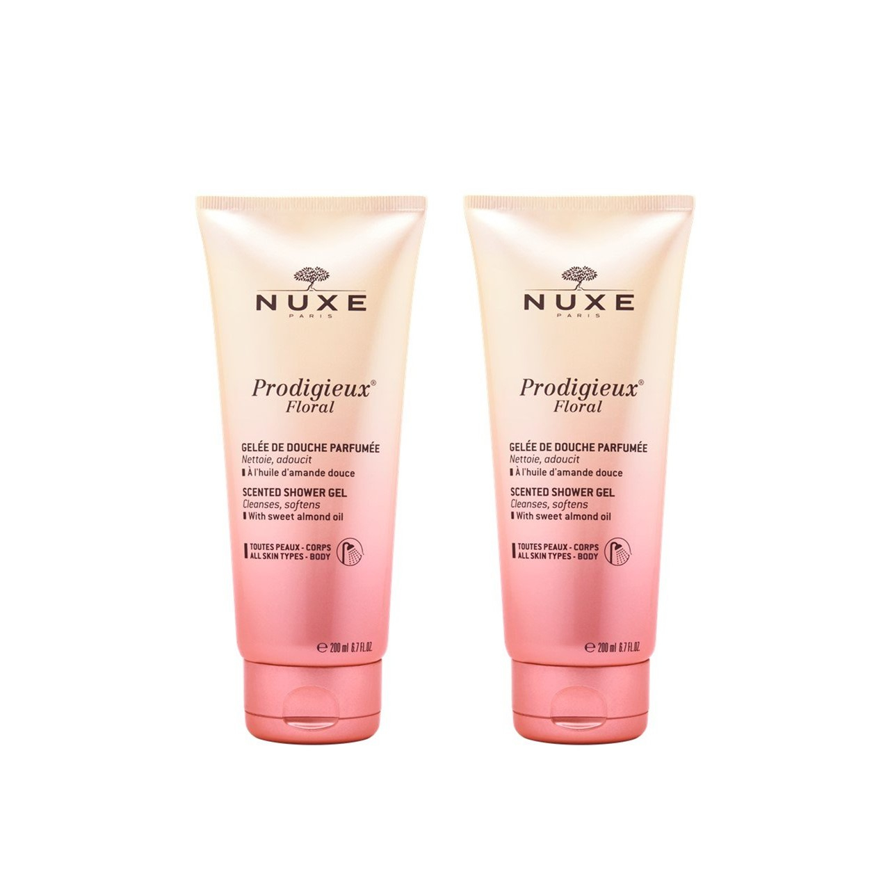 NUXE Prodigieux Floral Scented Shower Gel 200ml x2