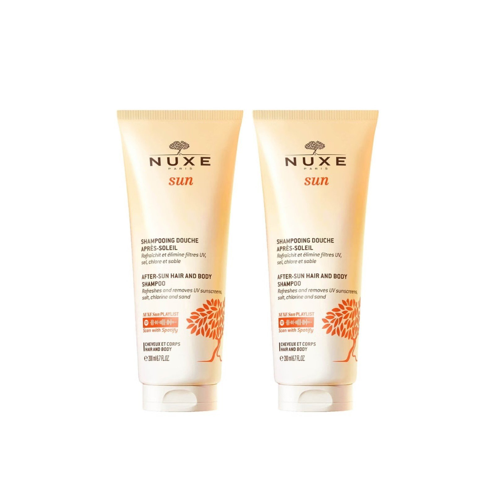 NUXE Sun After-Sun Hair and Body Shampoo 200ml x2 (2x6.7floz)