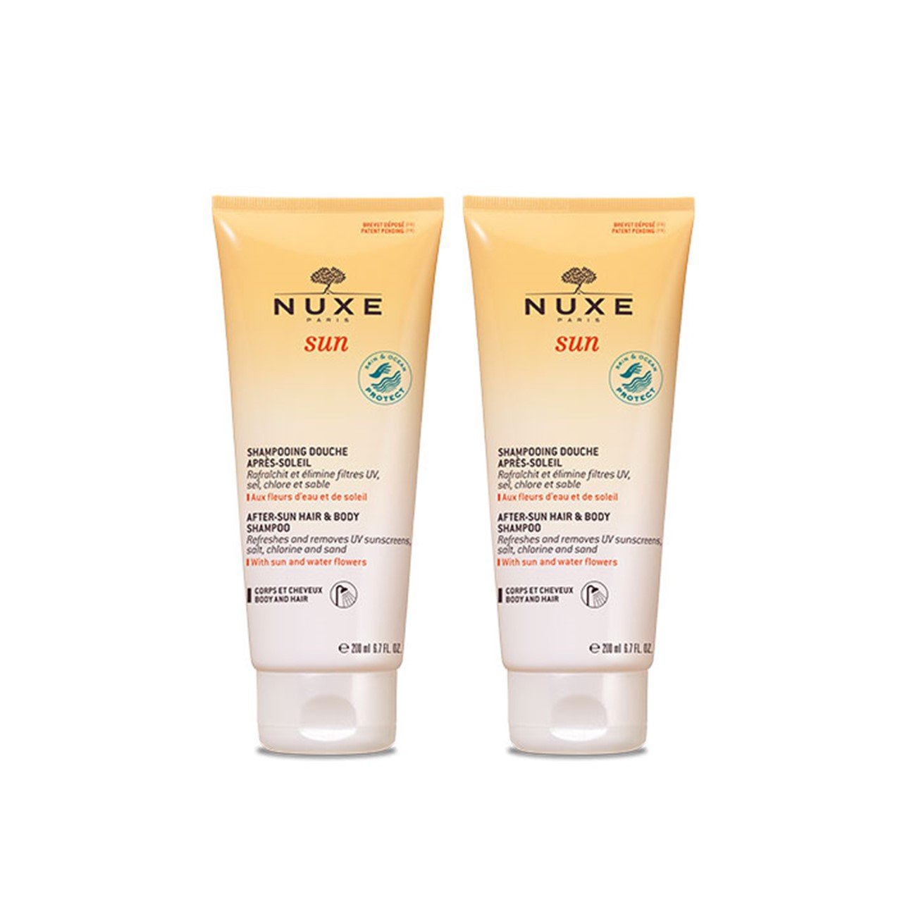 NUXE Sun After-Sun Hair and Body Shampoo 200ml x2