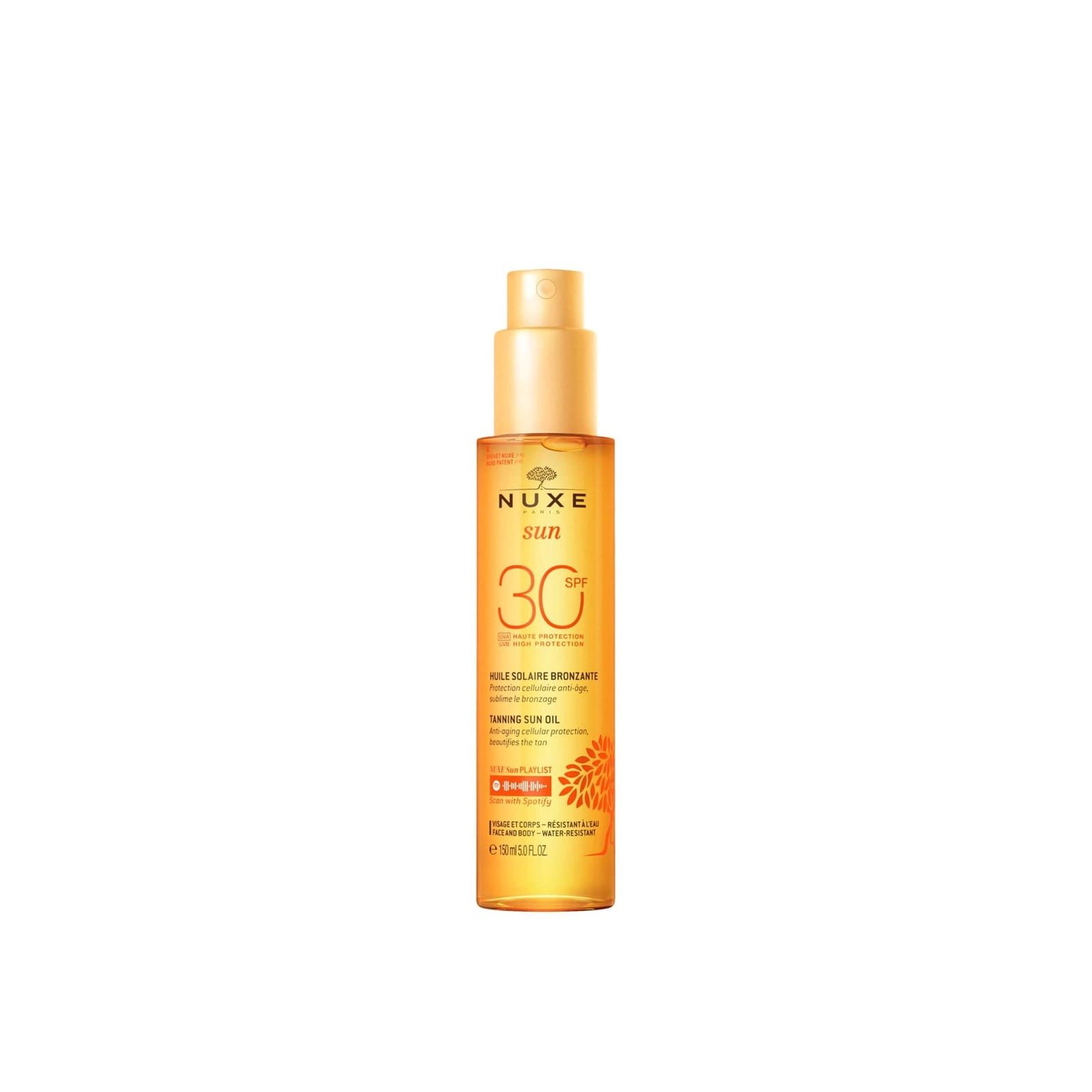 NUXE Sun Tanning Oil High Protection for Face and Body SPF30