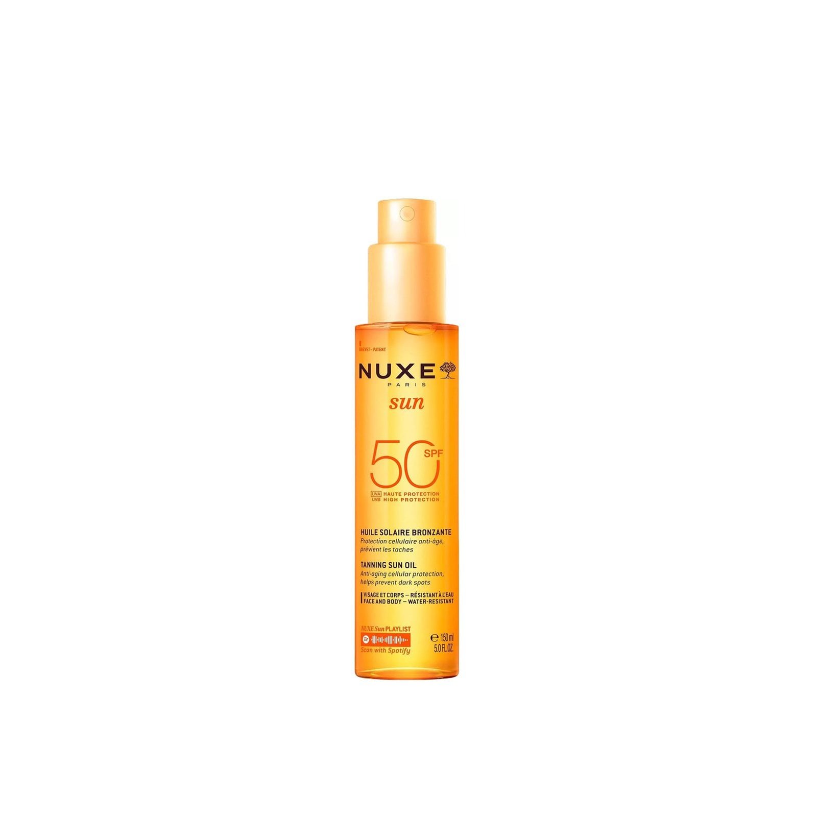 NUXE Sun Tanning Oil High Protection for Face and Body SPF50 150ml