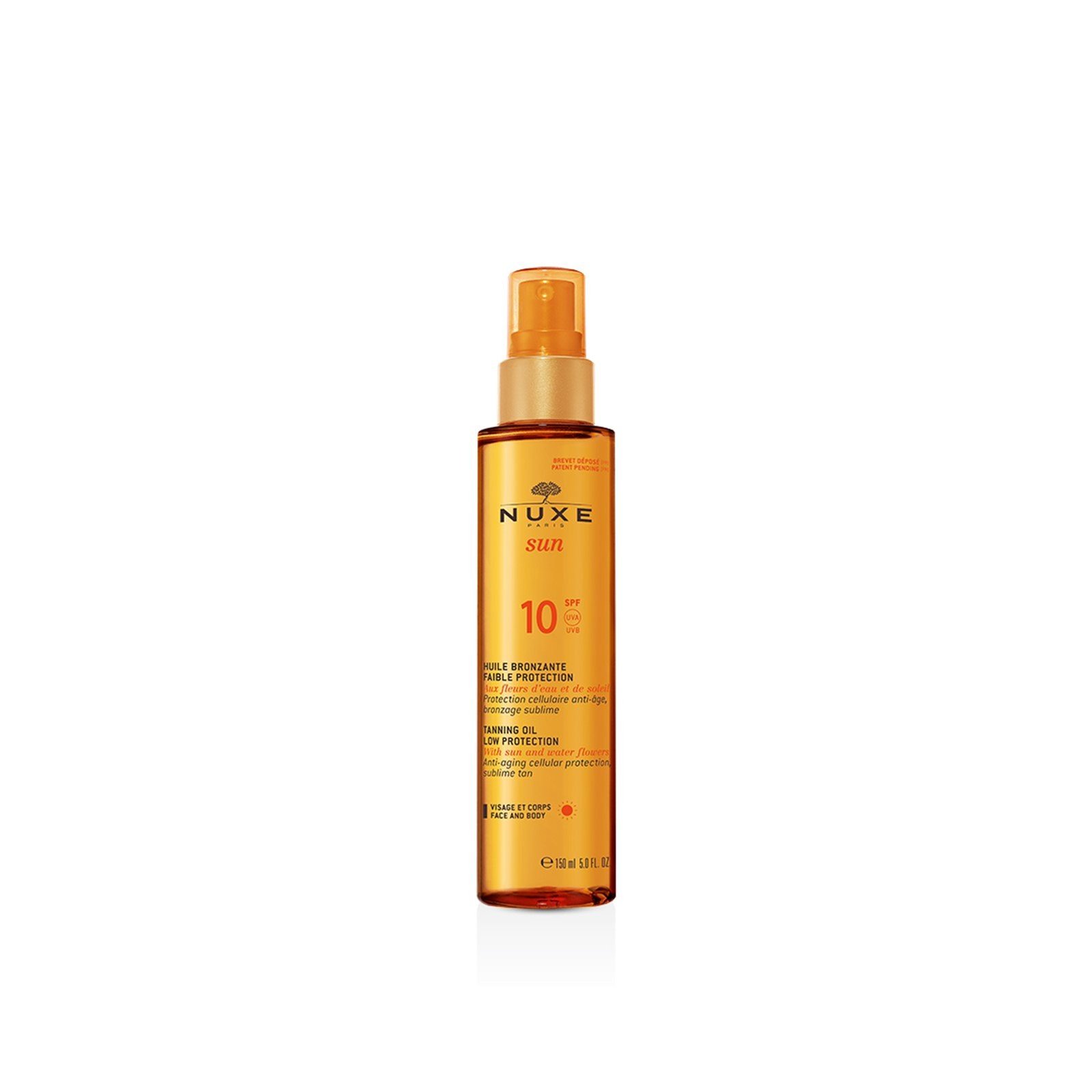 NUXE Sun Tanning Oil Low Protection for Face and Body SPF10 150ml
