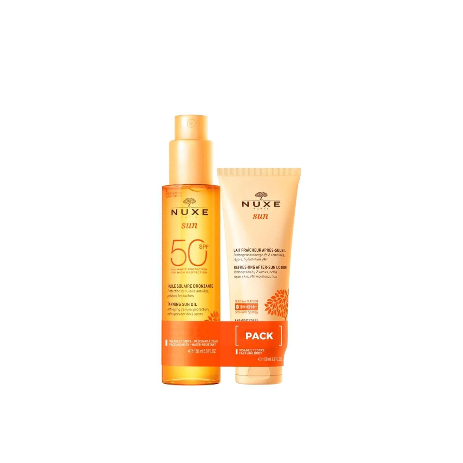 NUXE Sun Tanning Oil High Protection for Face and Body SPF50