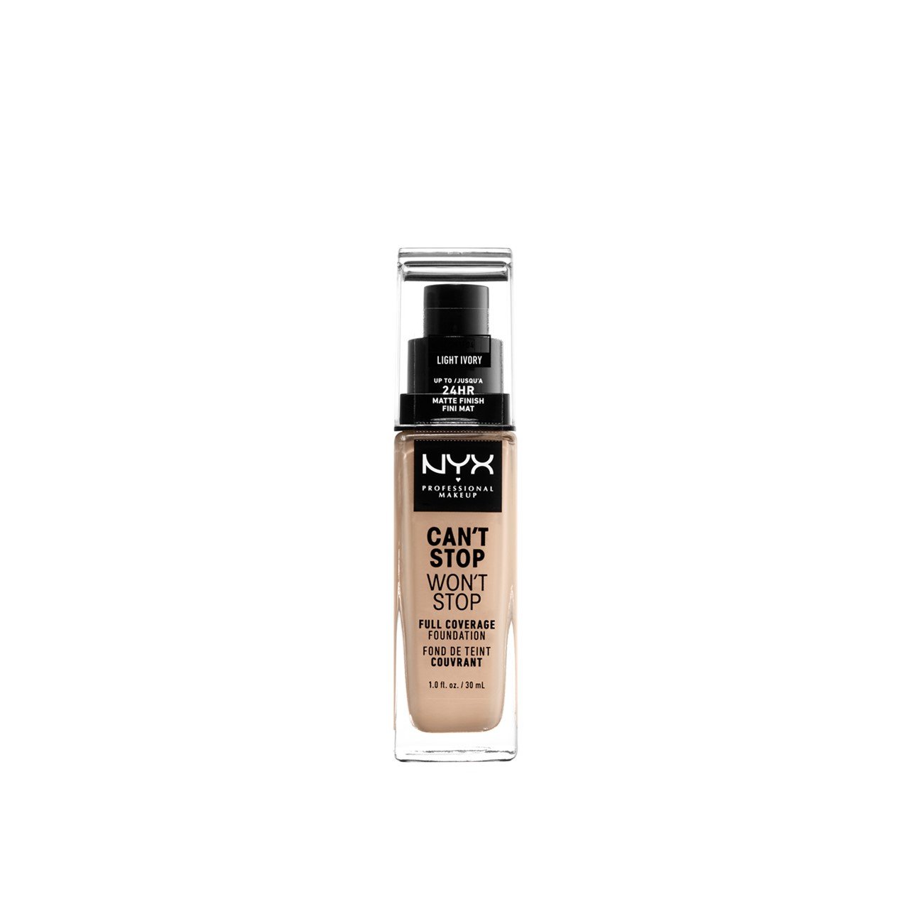 NYX Pro Makeup Can't Stop Won't Stop Foundation Light Ivory 30ml (1.01fl oz)