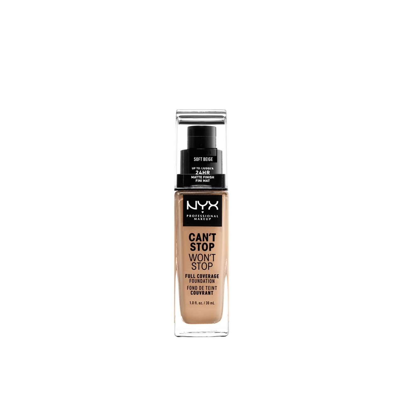 NYX Pro Makeup Can't Stop Won't Stop Foundation Soft Beige 30ml (1.01fl oz)