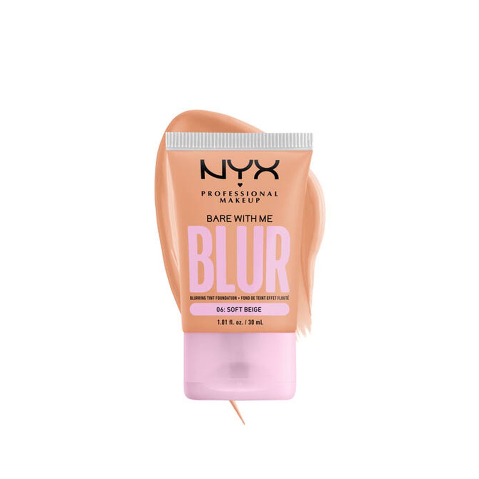 NYX Pro Makeup Bare With Me Blur Tint Foundation 06 Soft Beige 30ml (1.01 fl oz)
