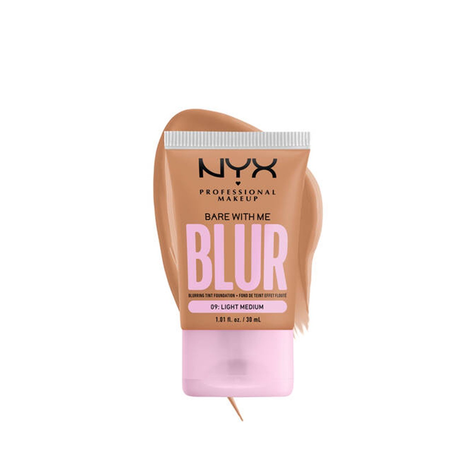 NYX Pro Makeup Bare With Me Blur Tint Foundation 09 Light Medium 30ml (1.01 fl oz)