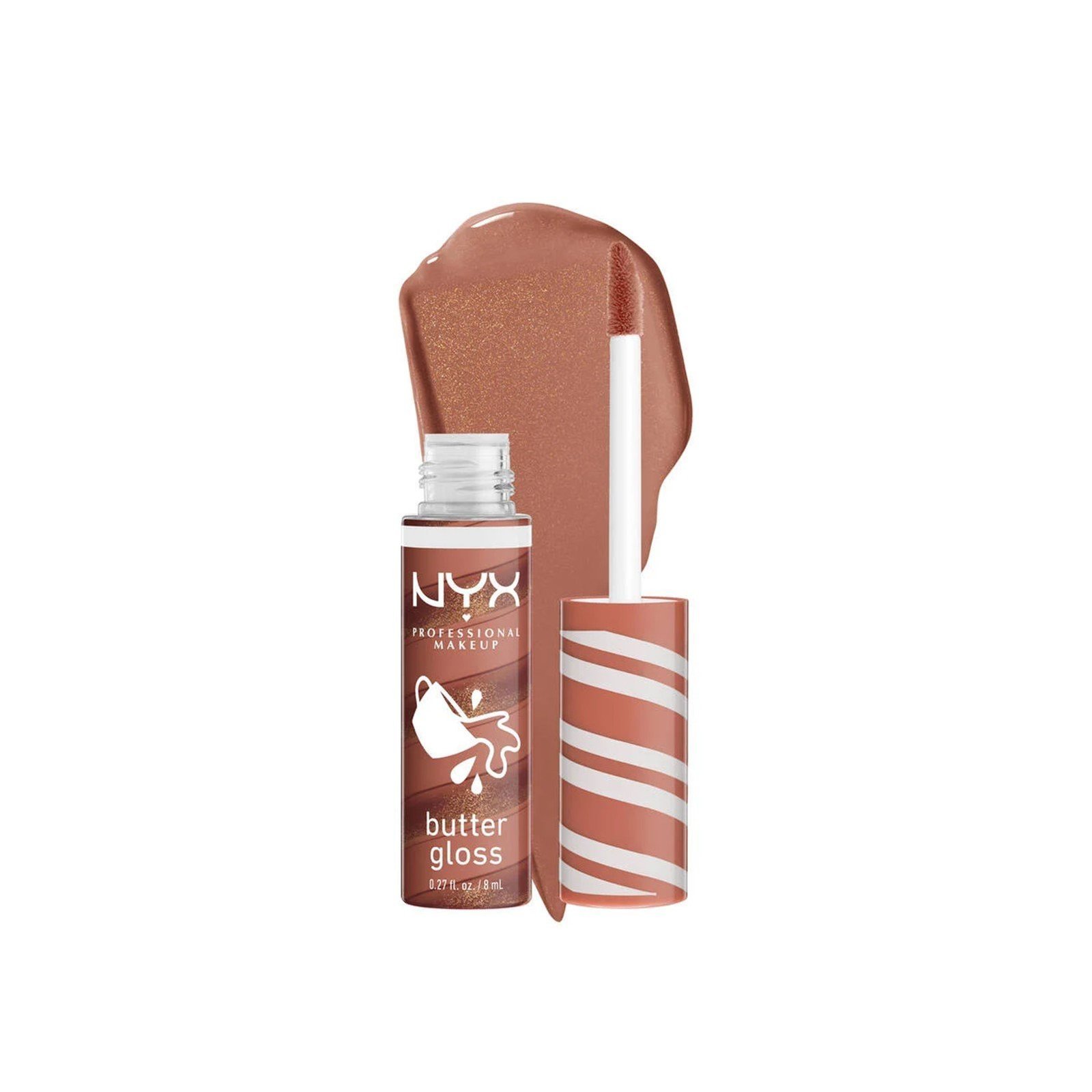 NYX Pro Makeup Butter Gloss Swirl 02 Hot Cocoa 8ml