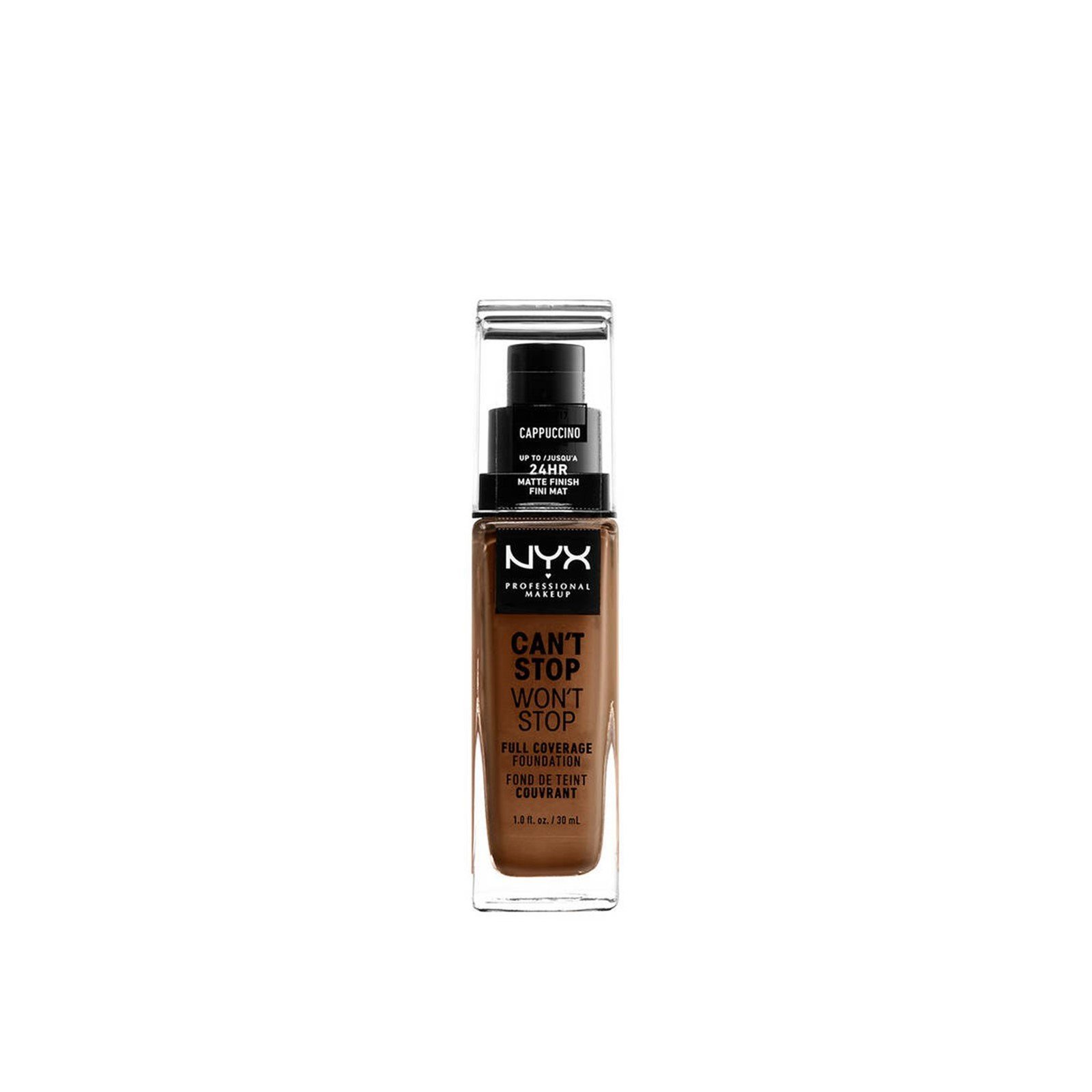 NYX Pro Makeup Can't Stop Won't Stop Foundation Cappuccino 30ml (1.0floz)