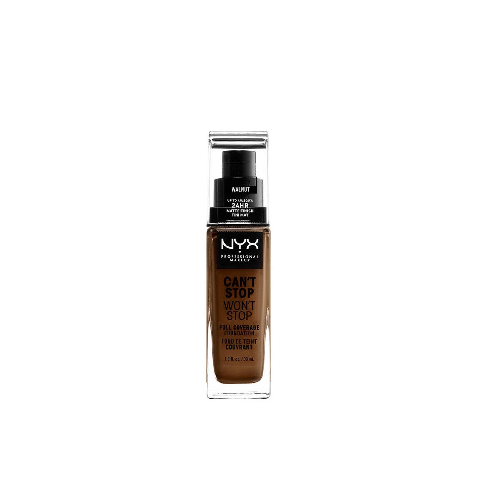 NYX Pro Makeup Can't Stop Won't Stop Foundation Walnut 30ml