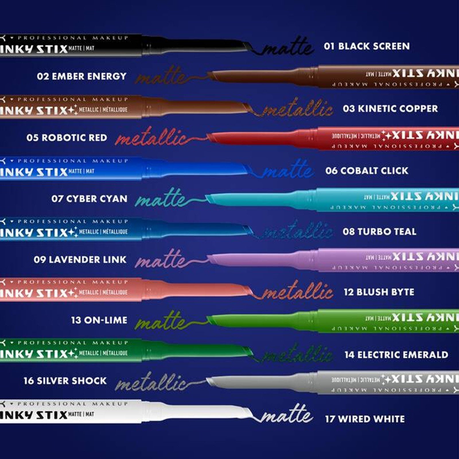 NYX Pro Makeup Epic Inky Stix Cream Gel Liner Cobalt Click 0.1g