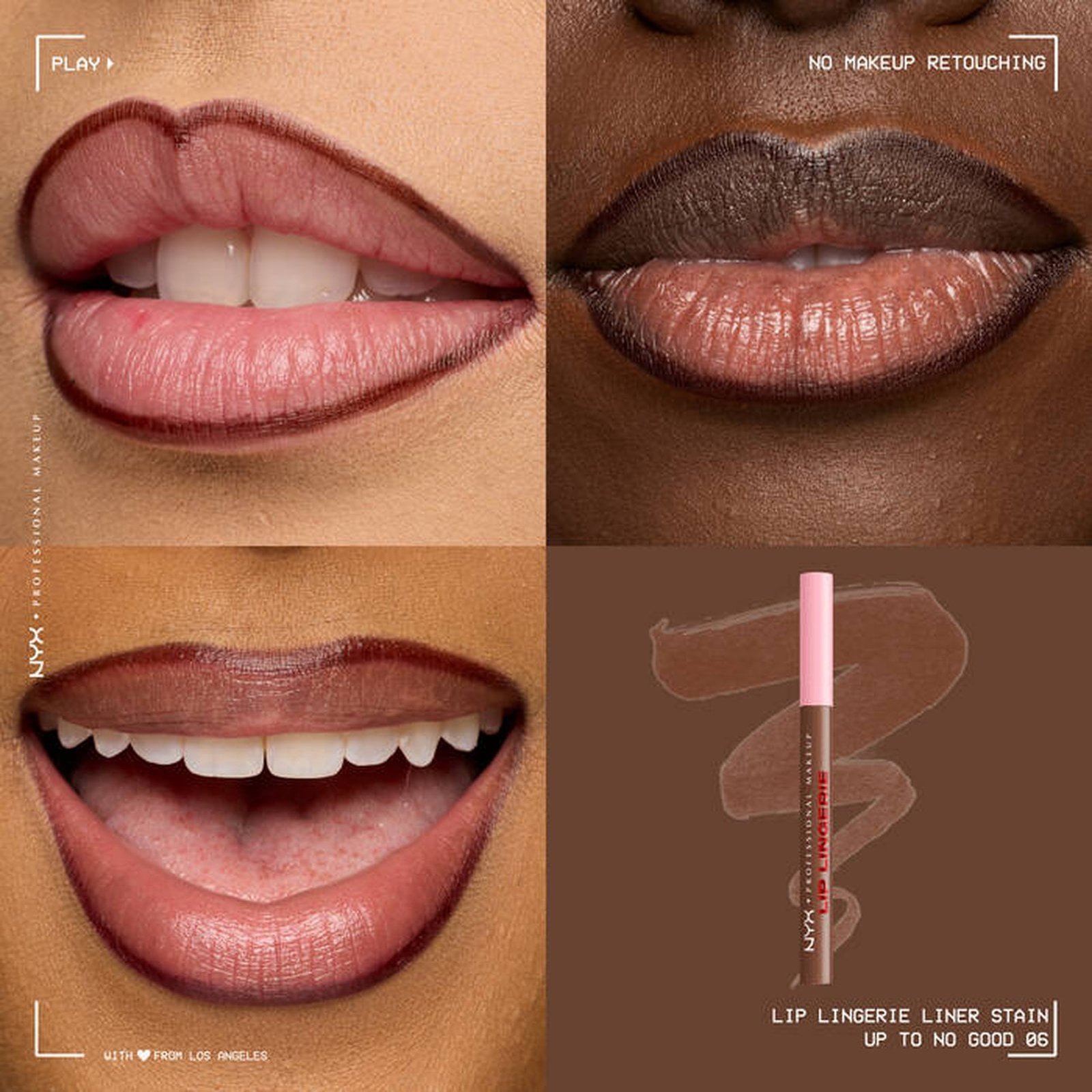 NYX Pro Makeup Lip Lingerie Lip Liner Stain 06 Up to No Good 1ml