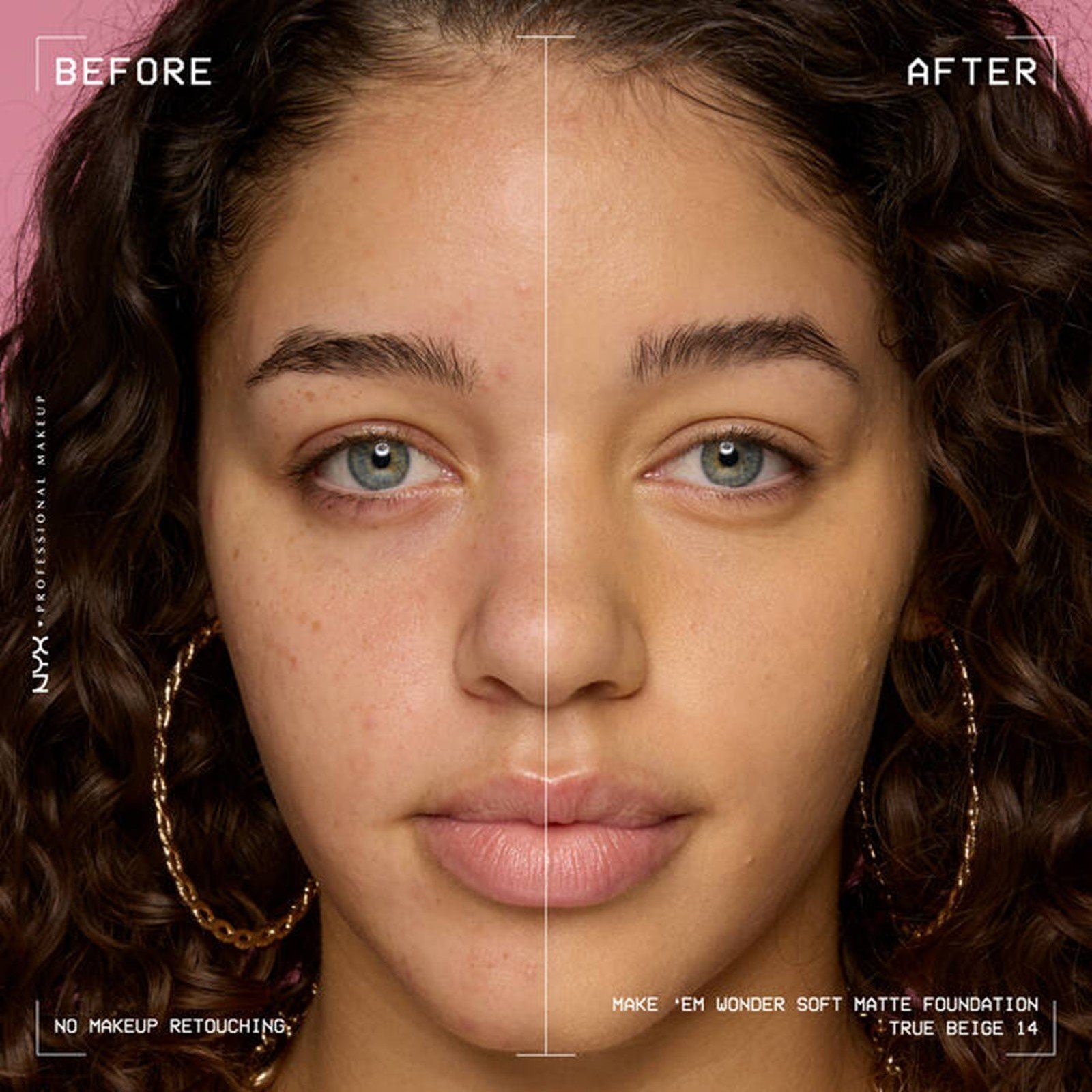 NYX Pro Makeup Make'em Wonder Soft Matte Buildable Foundation 14 True Beige 30ml