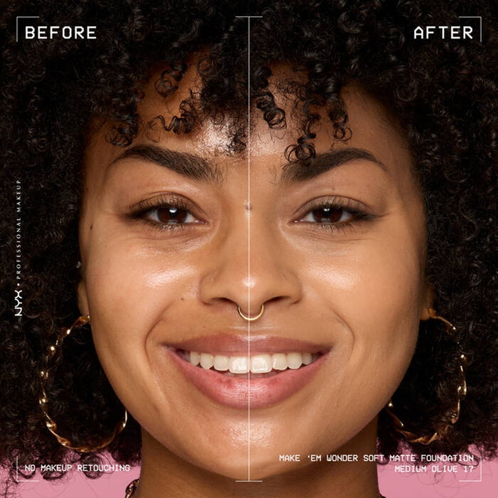 NYX Pro Makeup Make'em Wonder Soft Matte Buildable Foundation 17 Medium Olive 30ml