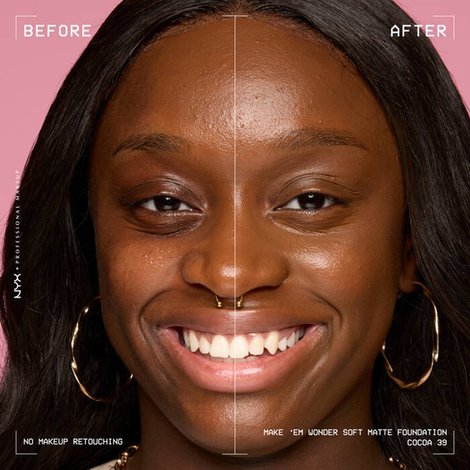 NYX Pro Makeup Make'em Wonder Soft Matte Buildable Foundation 39 Cocoa 30ml