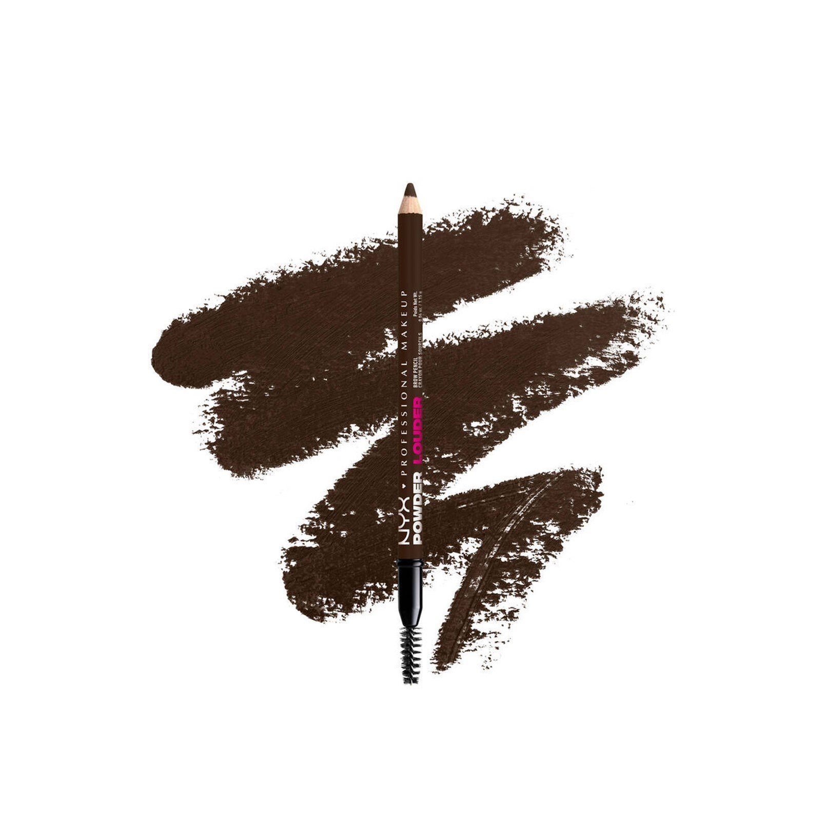 NYX Pro Makeup Powder Louder Brow Pencil 08 Deep Brown 1.15g