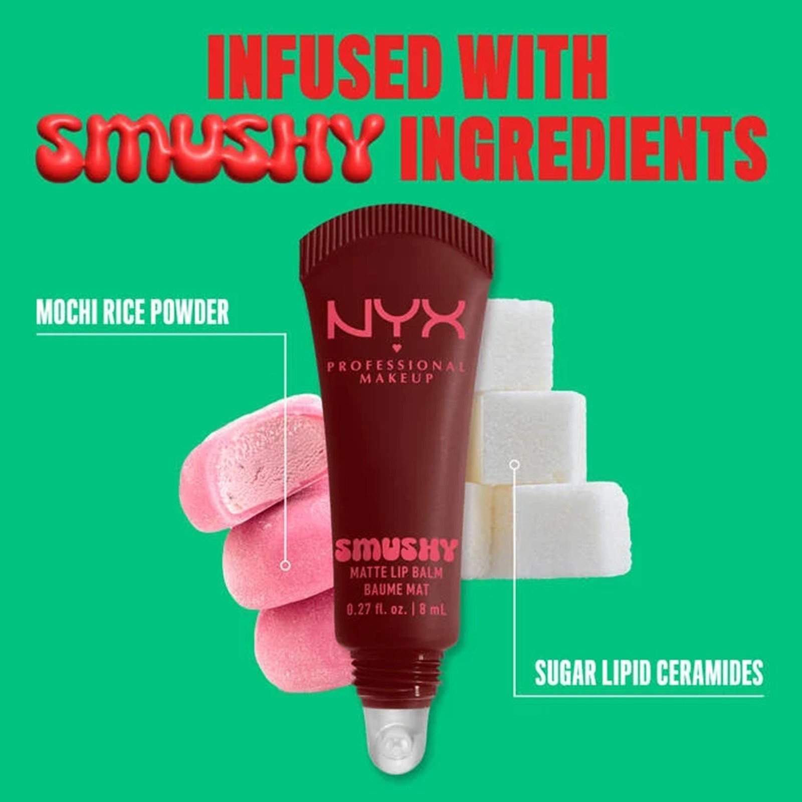 NYX Pro Makeup Smushy Matte Lip Balm Smudge Fudge 8ml