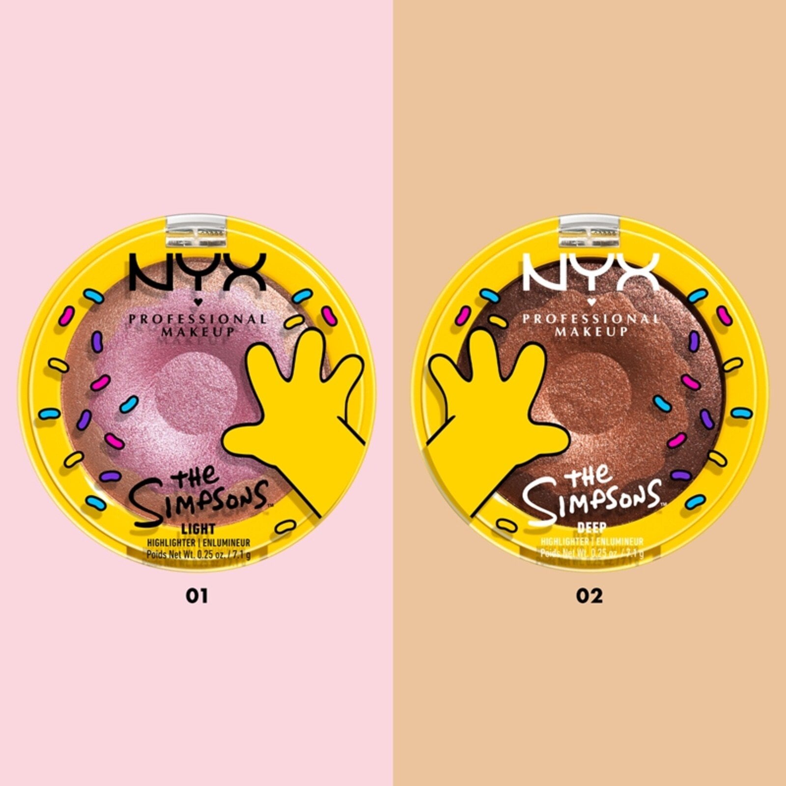 NYX Pro Makeup The Simpsons Homer Simpson Donut Highlighter 02 Deep Glazed Over 7.1g