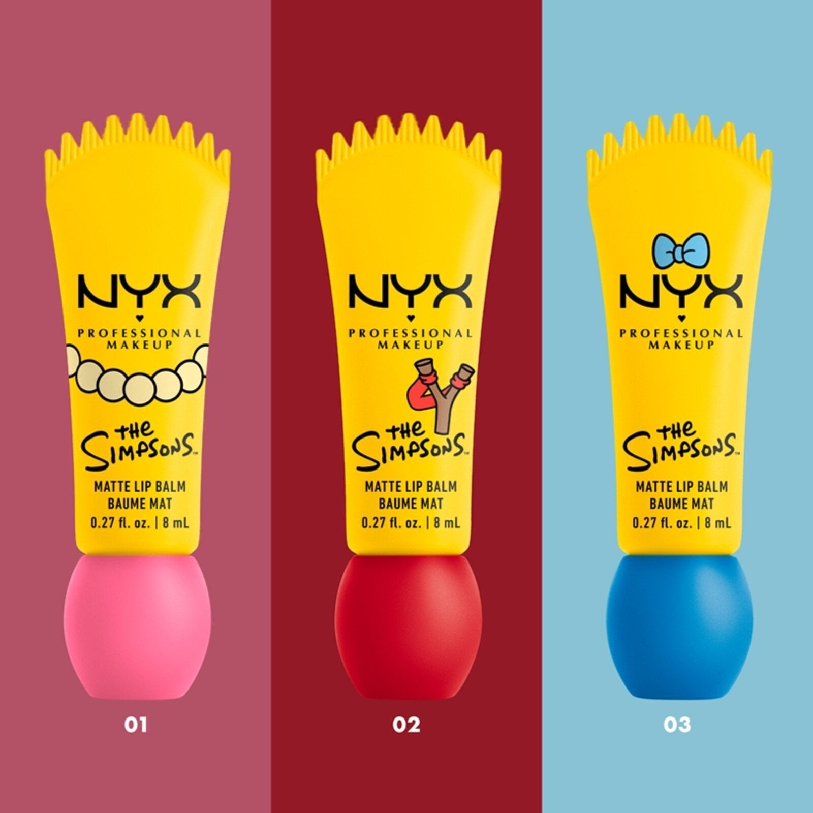 NYX Pro Makeup The Simpsons Matte Lip Balm Peekaboo Blue 8ml