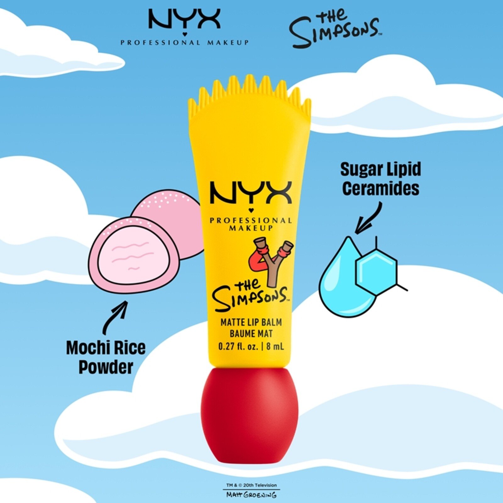 NYX Pro Makeup The Simpsons Matte Lip Balm Rebel Red 8ml