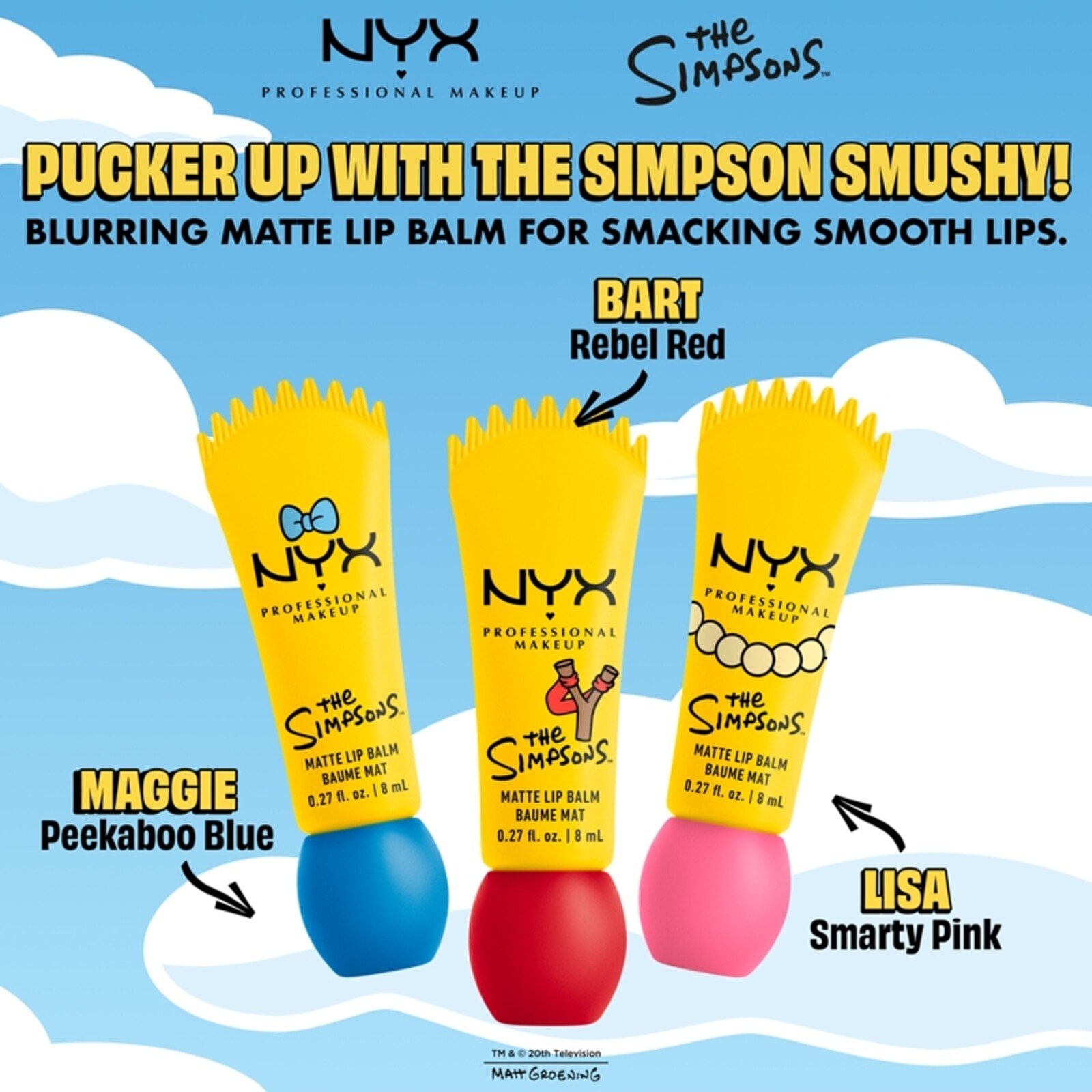 NYX Pro Makeup The Simpsons Matte Lip Balm Smarty Pink 8ml