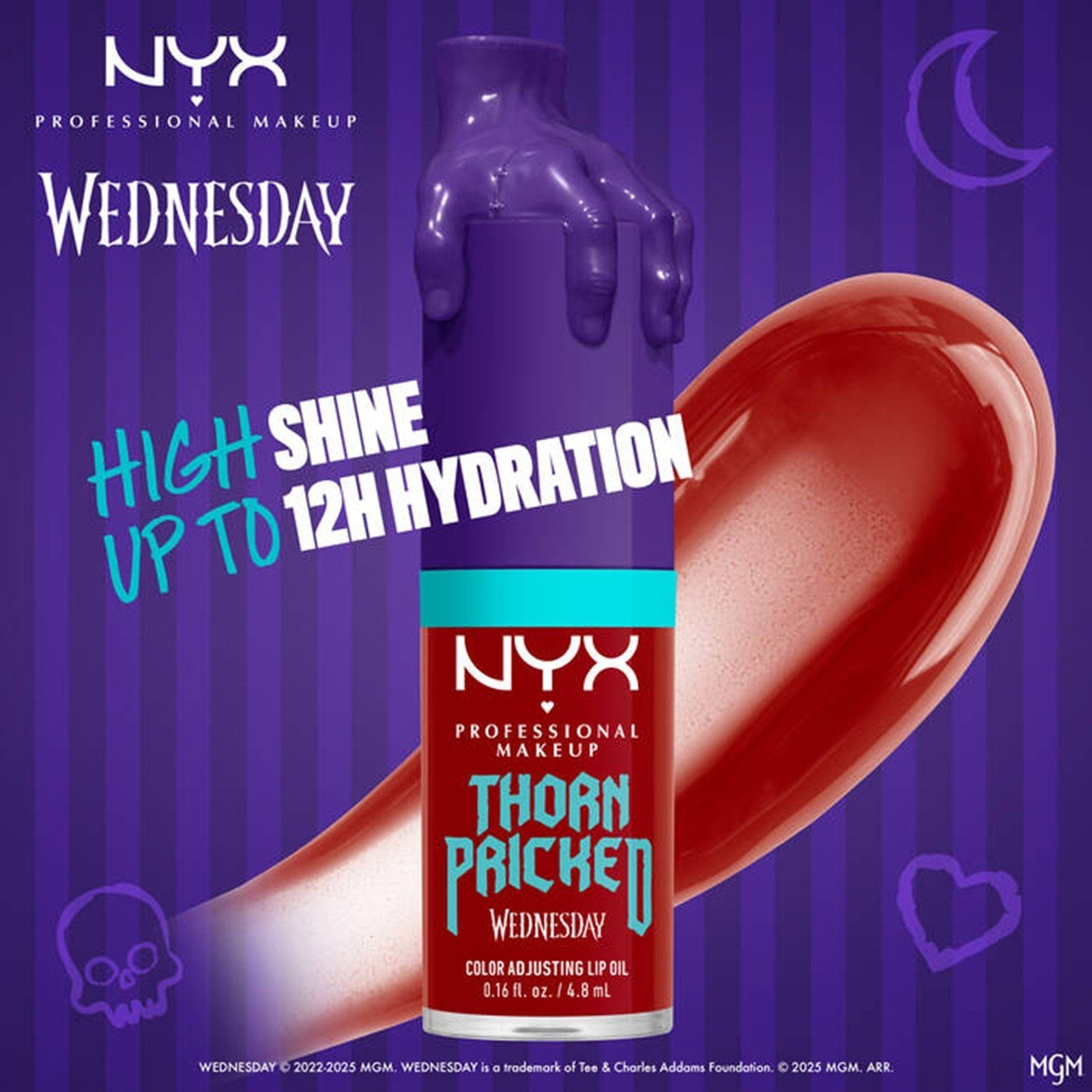 NYX Pro Makeup Wednesday Color-Shifting Lip Oil Thorn Pricked 4.8ml