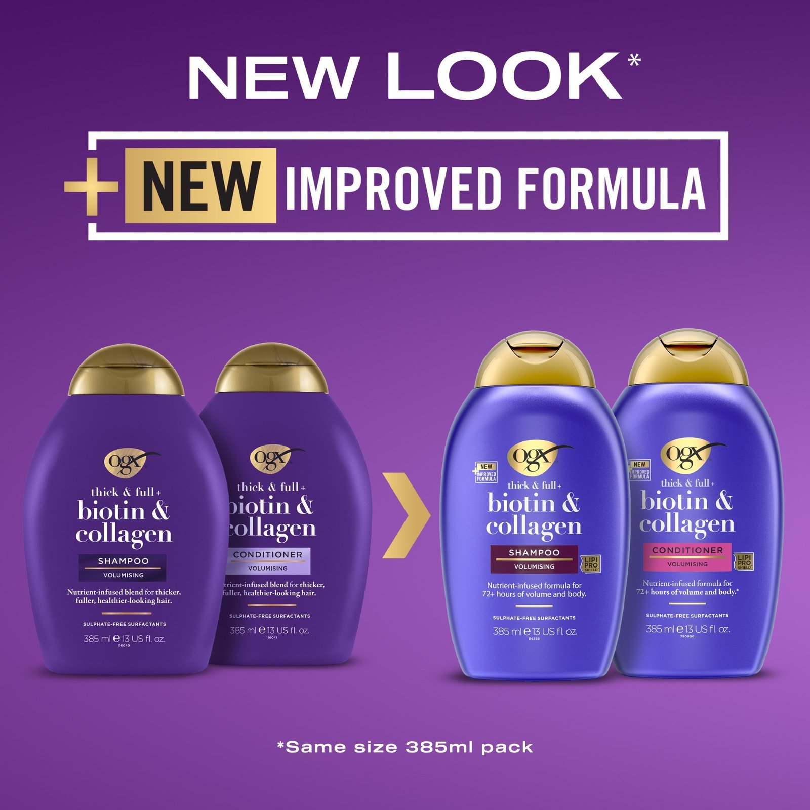 OGX Thick & Full + Biotin & Collagen Shampoo 385ml