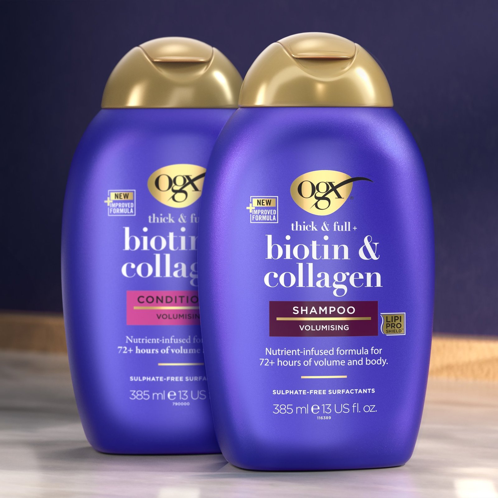 OGX Thick & Full + Biotin & Collagen Shampoo 385ml