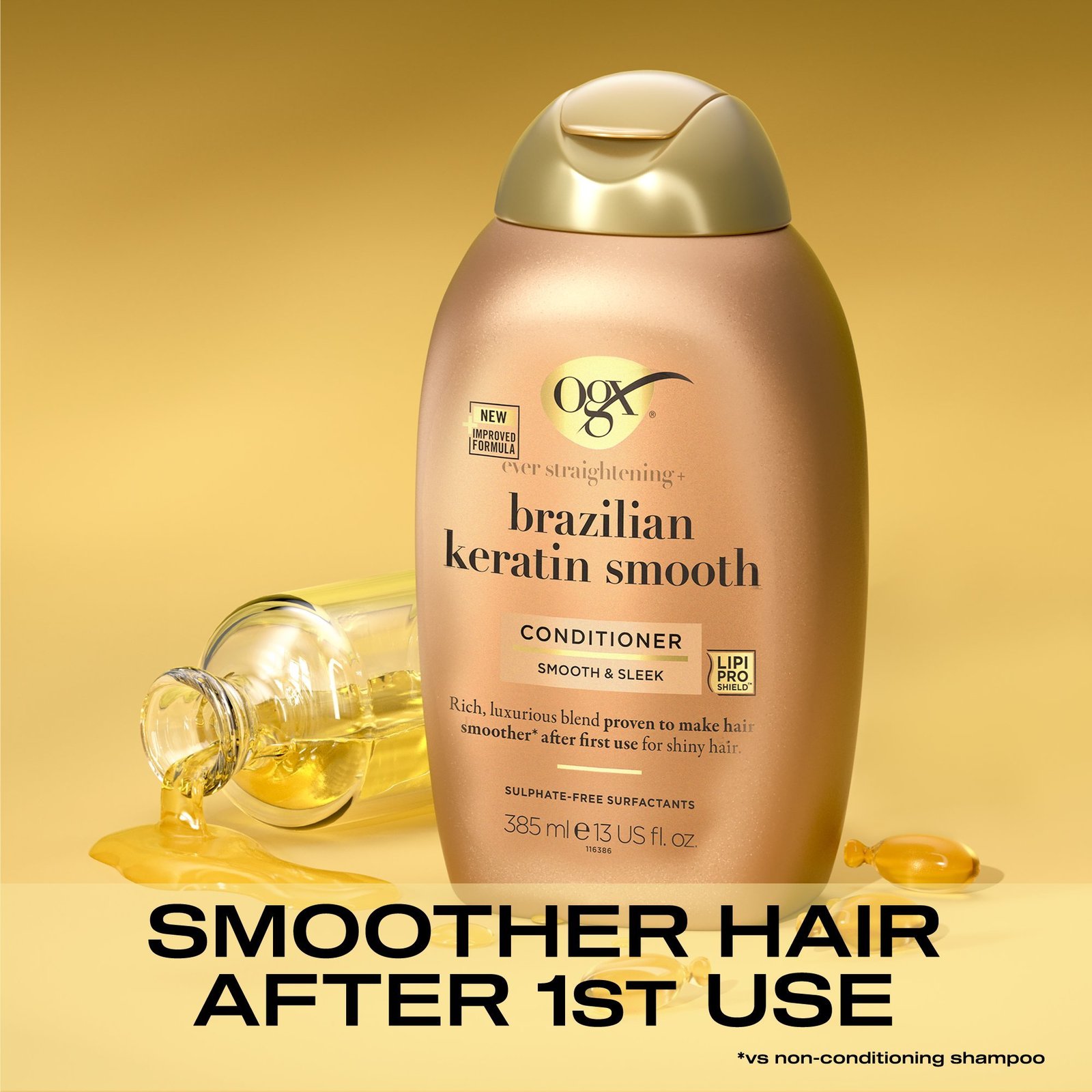 OGX Ever Straightening + Brazilian Keratin Smooth Conditioner 385ml