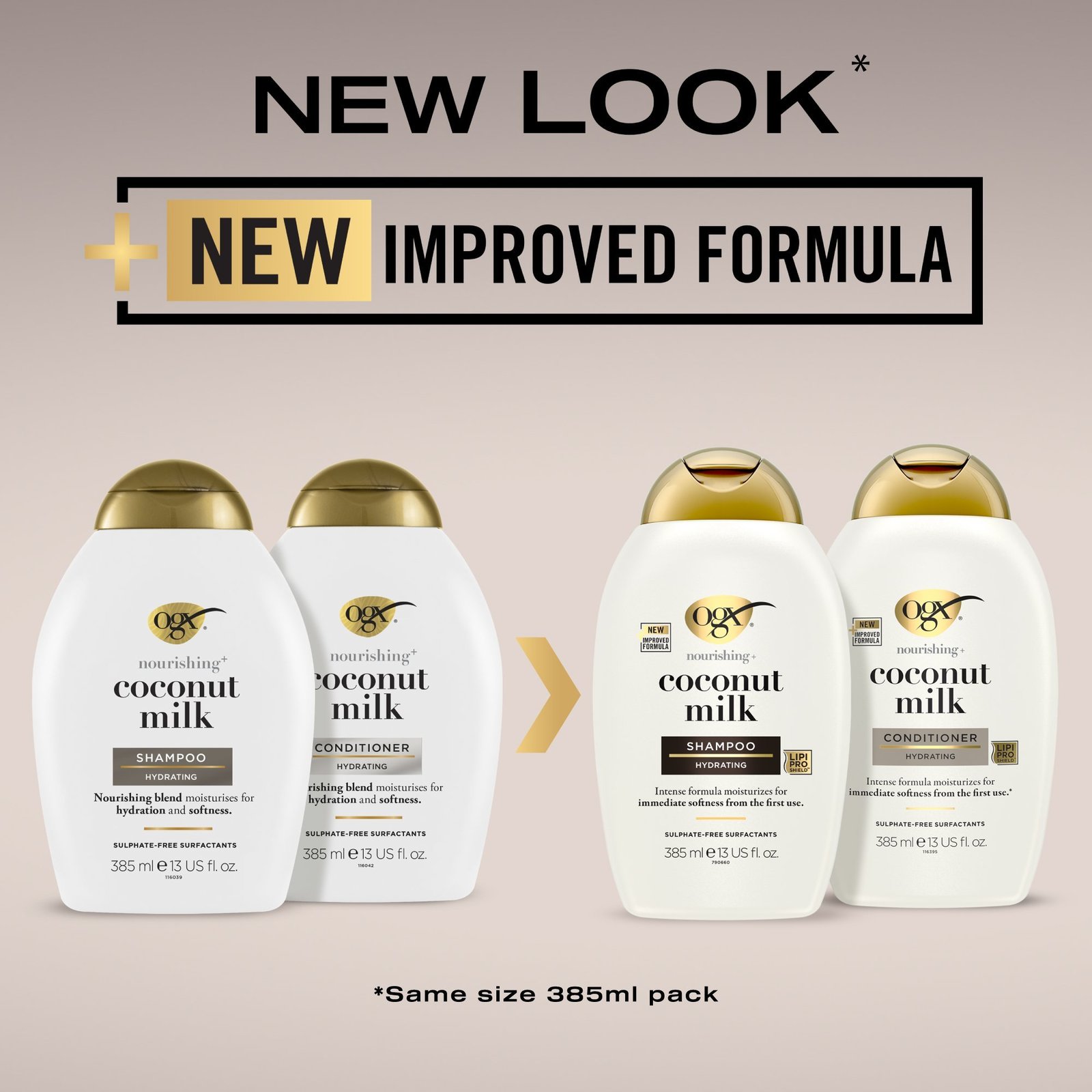 OGX Nourishing + Coconut Milk Shampoo 385ml