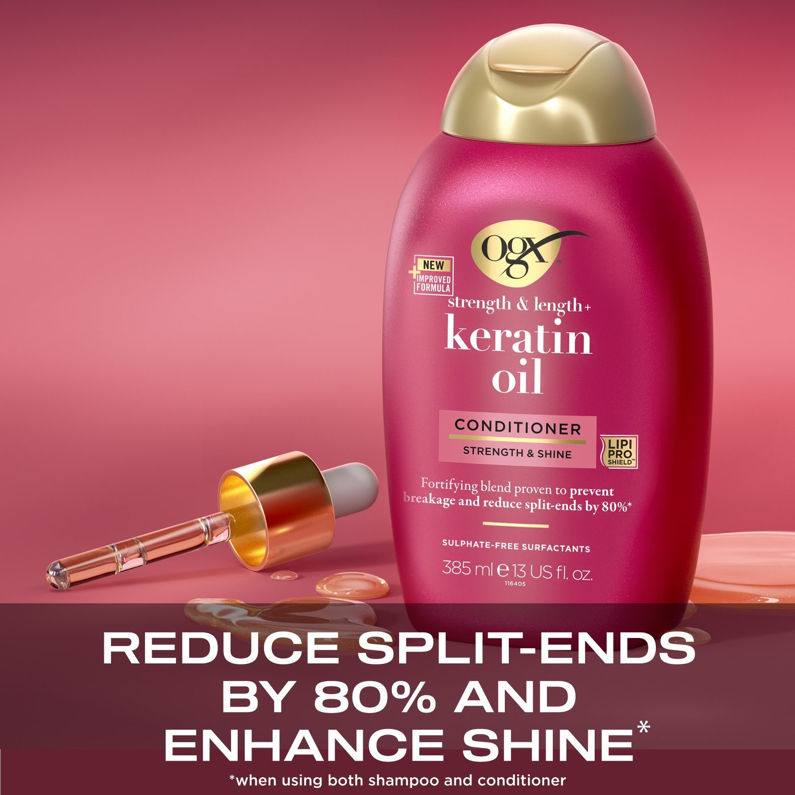 OGX Strength & Length + Keratin Oil Conditioner 385ml