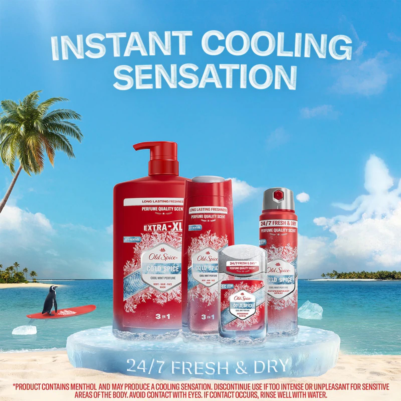 Old Spice Cold Spice 3-In-1 Shower Gel 400ml (13.53floz)
