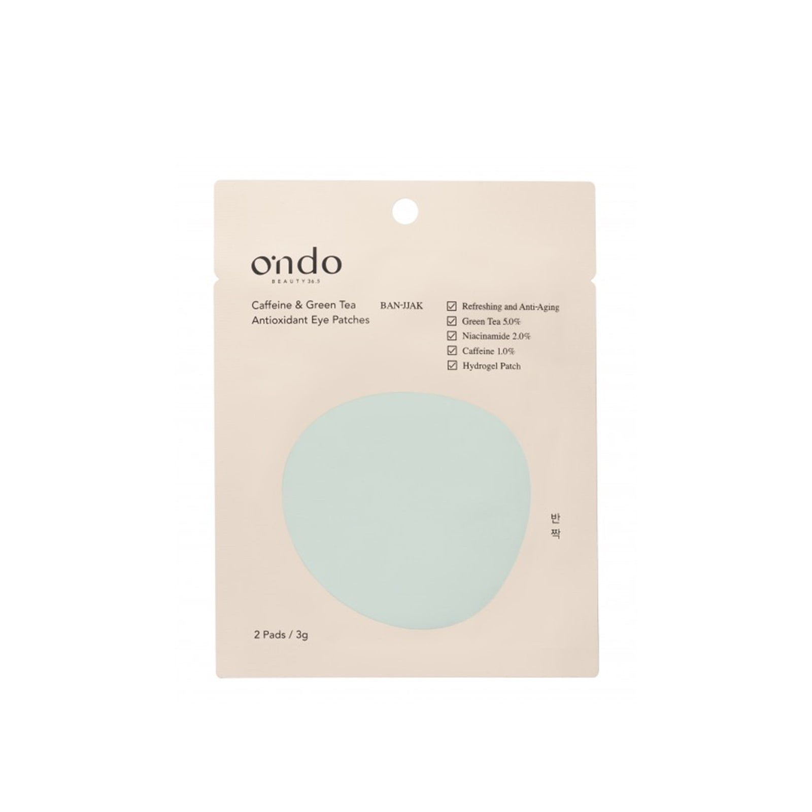 Ondo Beauty 36.5 Caffeine & Green Tea Antioxidant Eye Patches