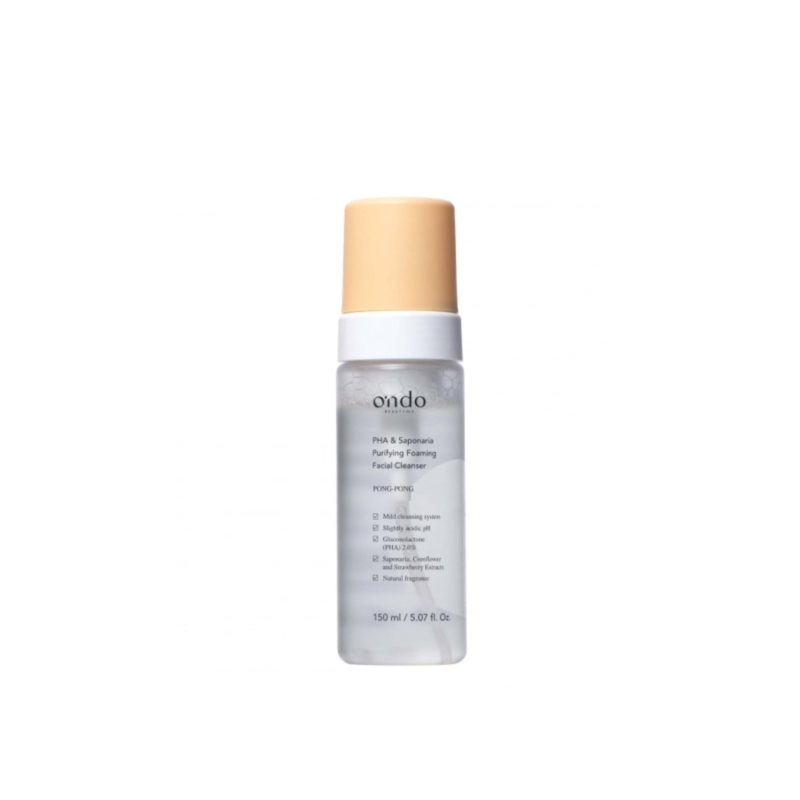 Ondo Beauty 36.5 PHA & Saponaria Purifying Foaming Facial Cleanser 150ml