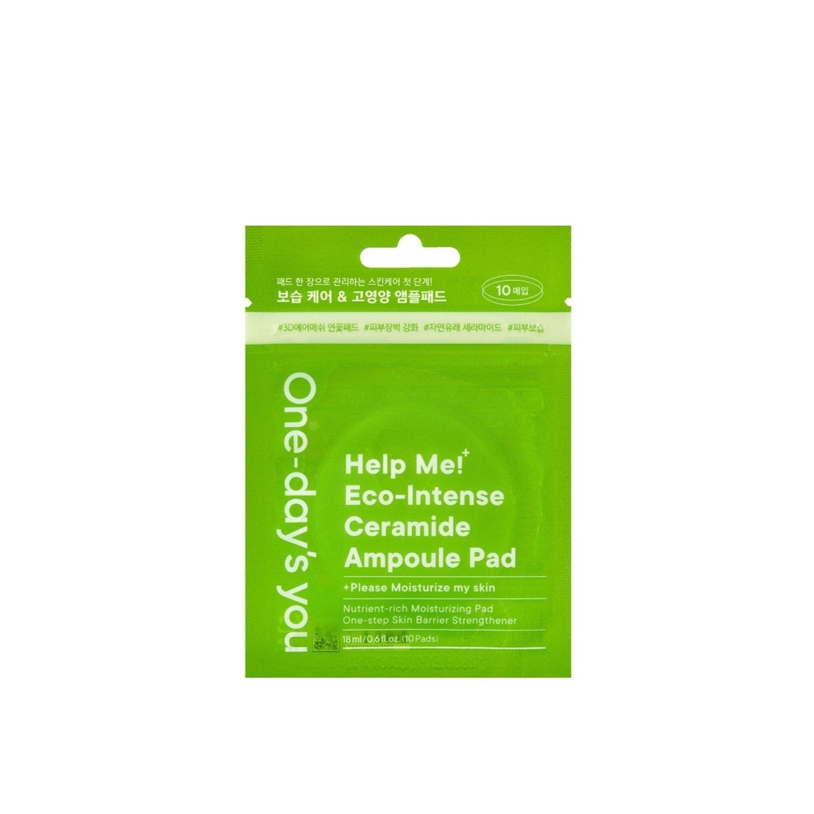 One-day's you Help Me! Eco-Intense Ceramide Ampoule Pad x10