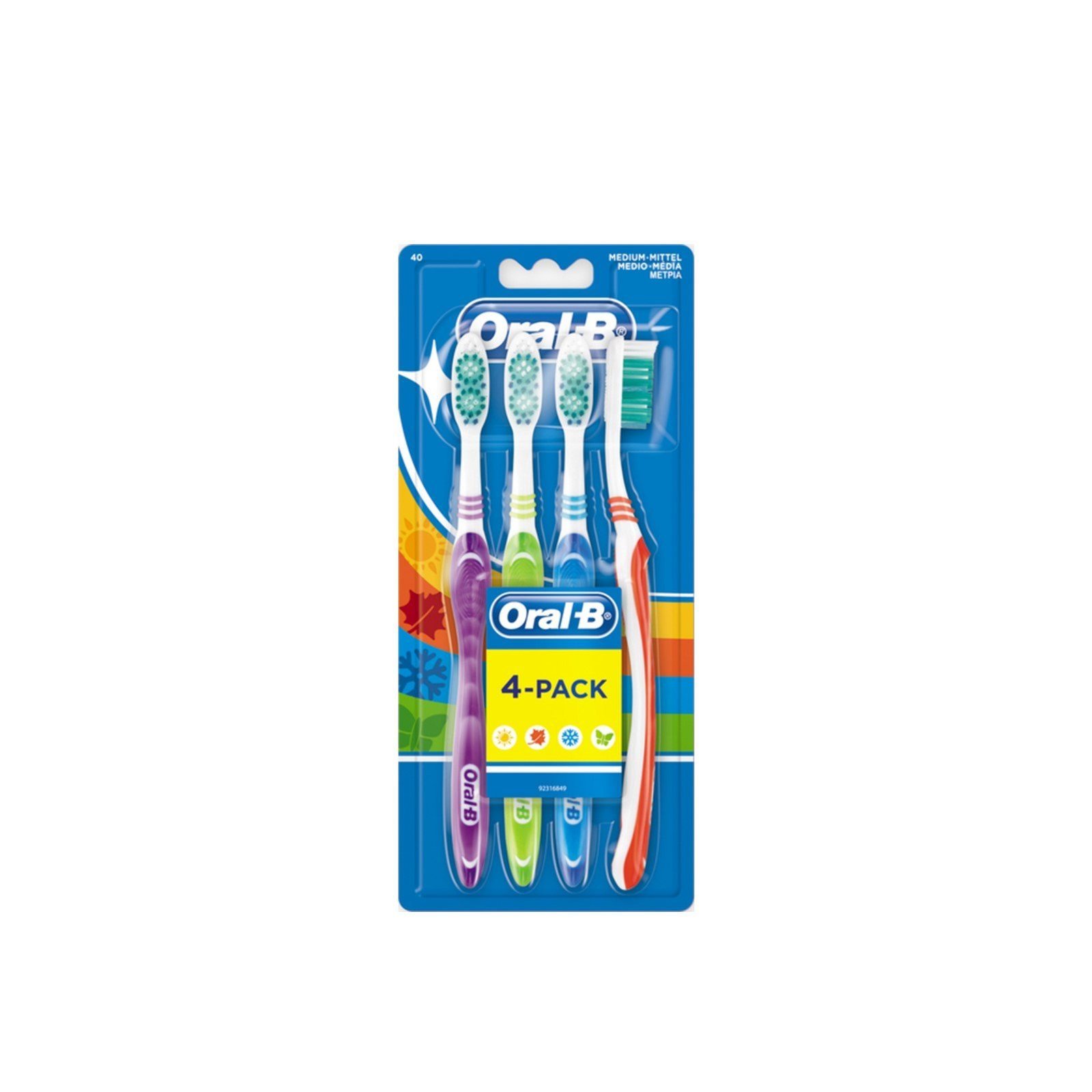 Oral-B 4-Pack Toothbrush Medium