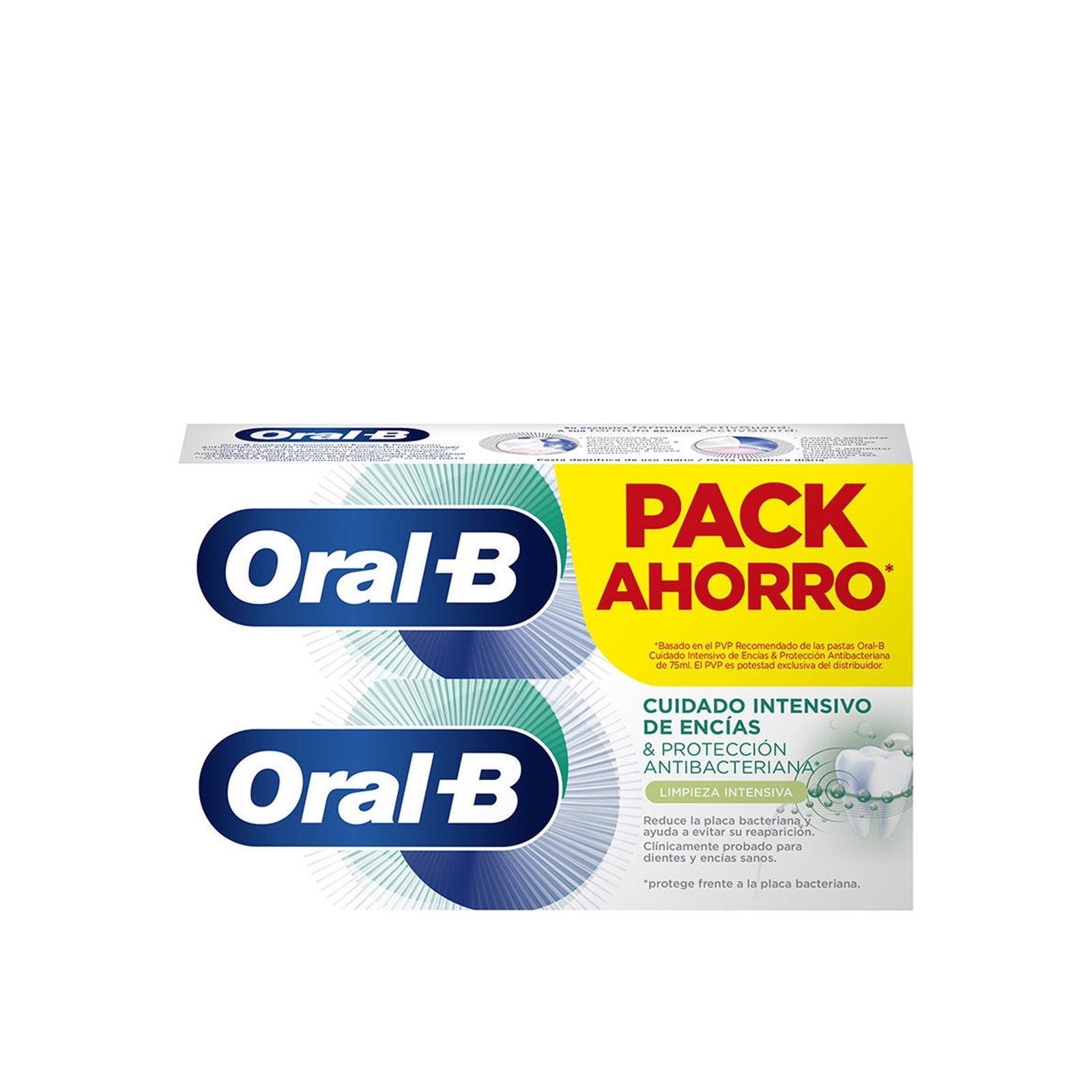 Oral-B Gum Care & Antibacterial Intensive Cleaning Toothpaste 75ml x2 (2X2.5 fl oz)