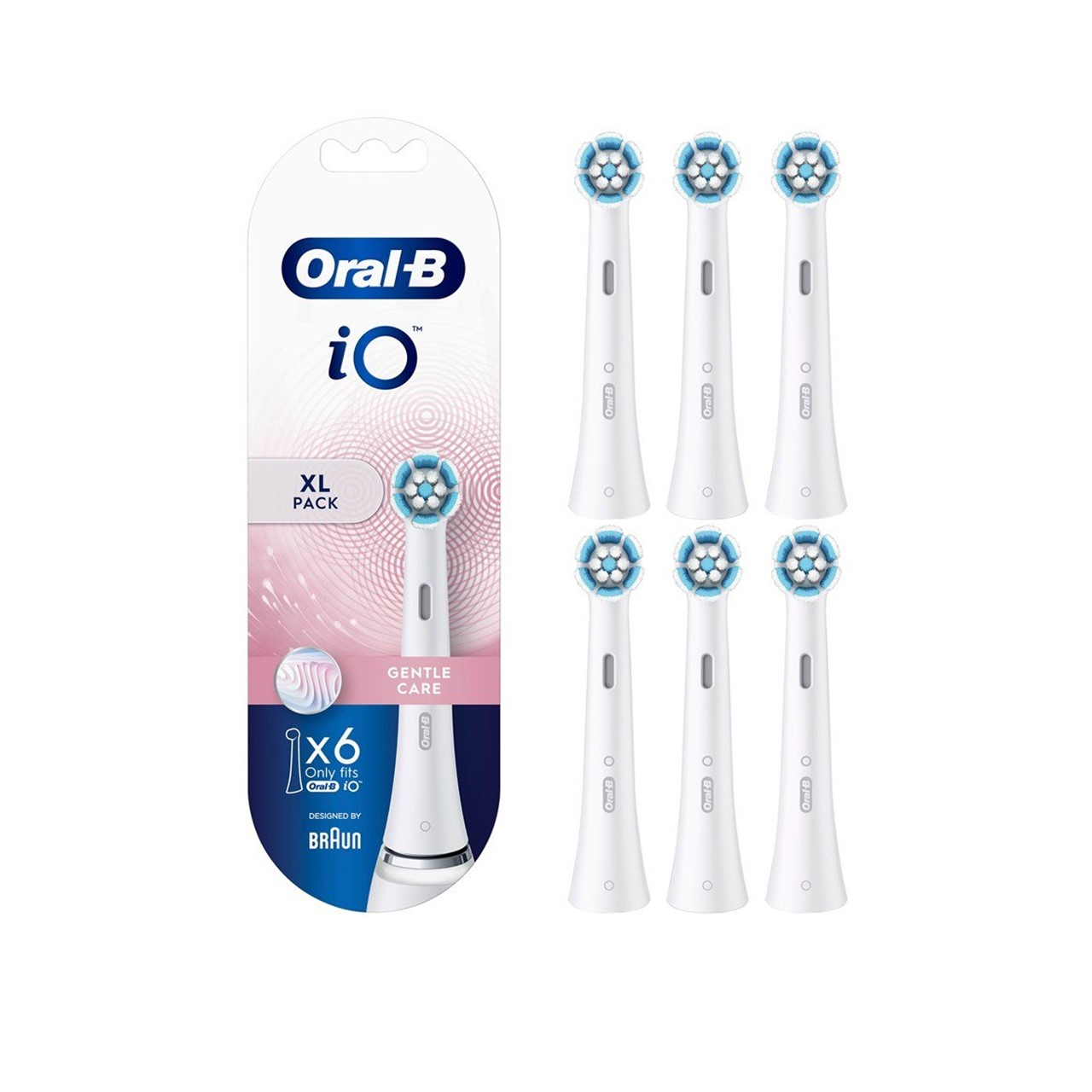 Oral-B iO Gentle Care Replacement Head Electric Toothbrush White x6