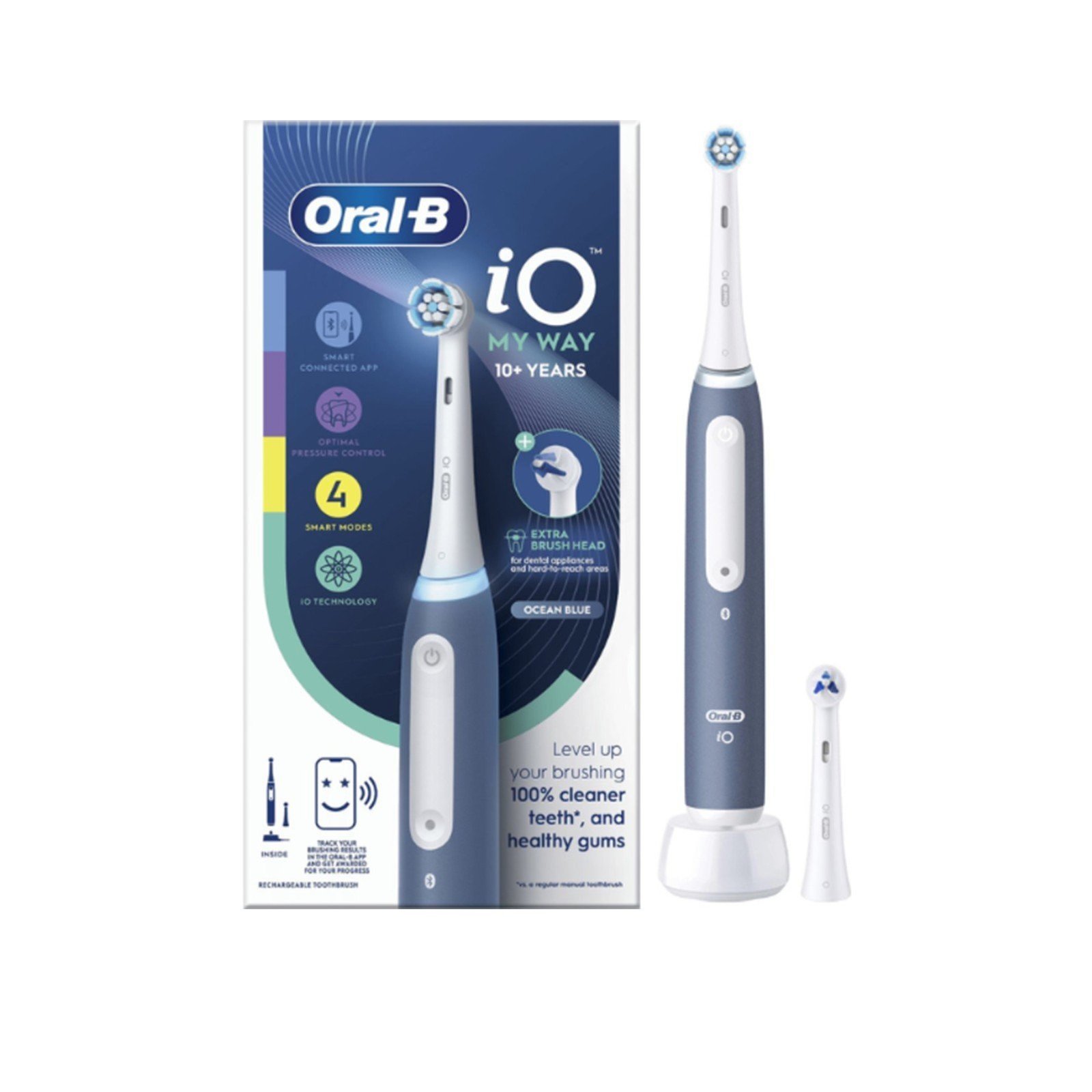 Oral-B iO™ Series 4 My Way 10+Years Electric Toothbrush Ocean Blue