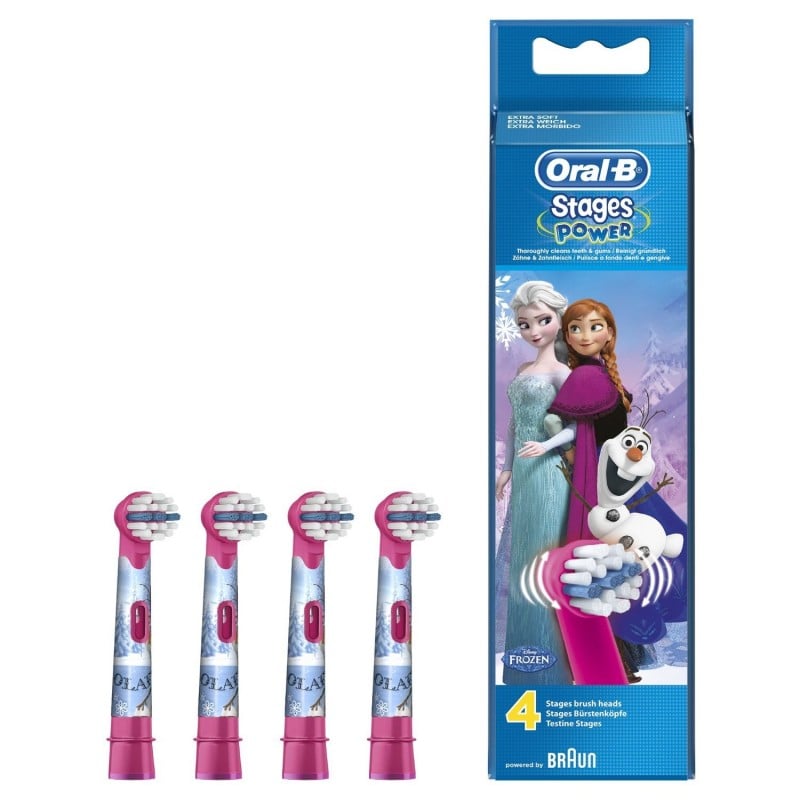 Oral-B Stages Power Replacement Head Electric Toothbrush Frozen x4
