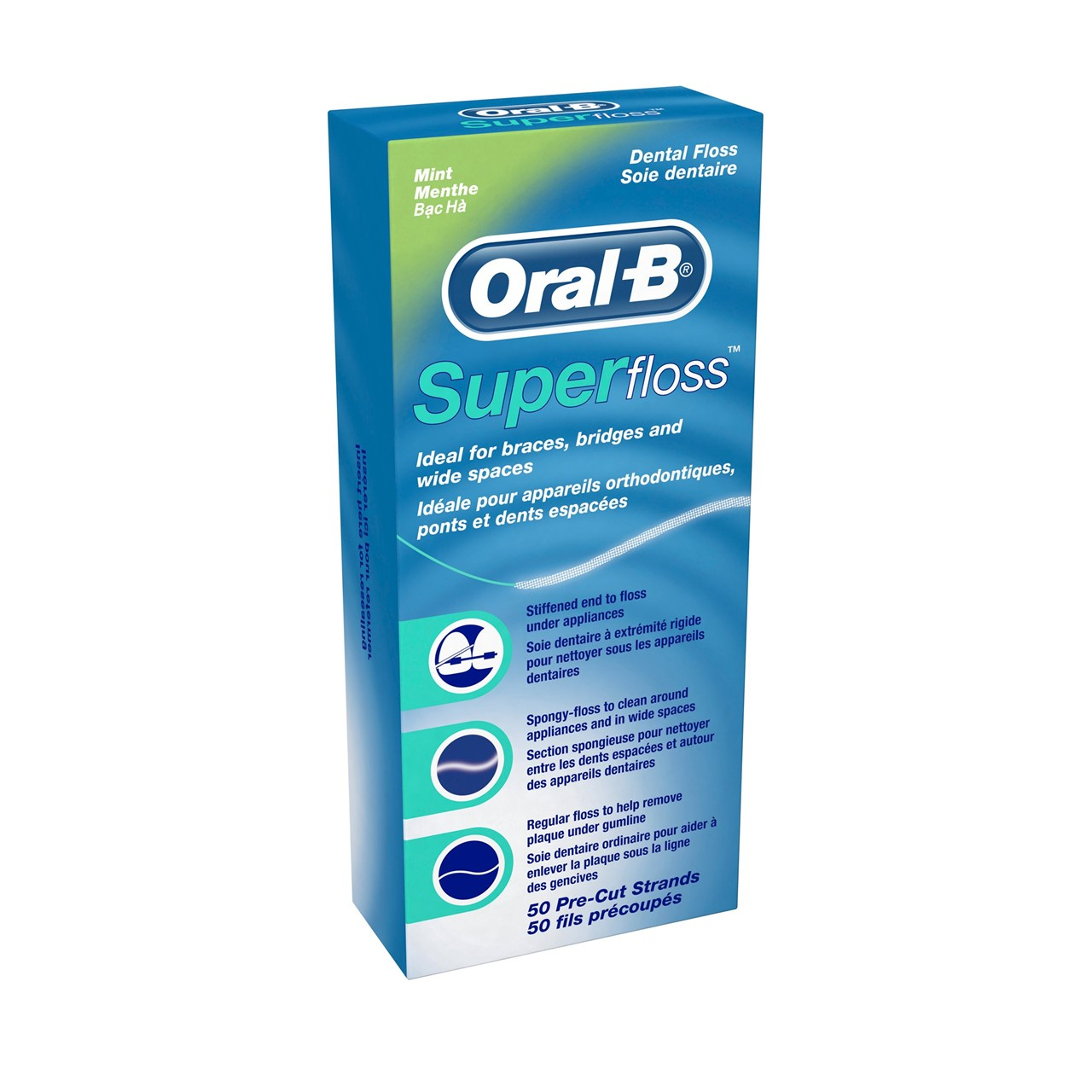 Oral-B Superfloss Mint 50 Pre-Cut Strands