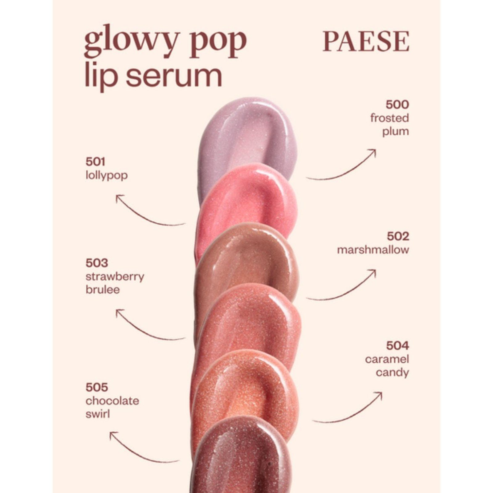 Paese GlowyPop Lip Serum 500 Frosted Plum 2.2g
