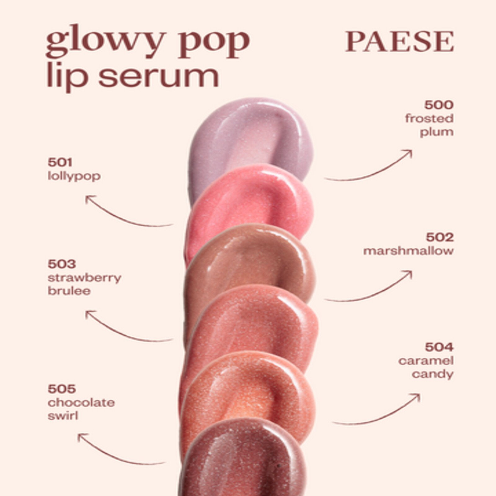 Paese GlowyPop Lip Serum 501 Sweet Lollypop 2.2g
