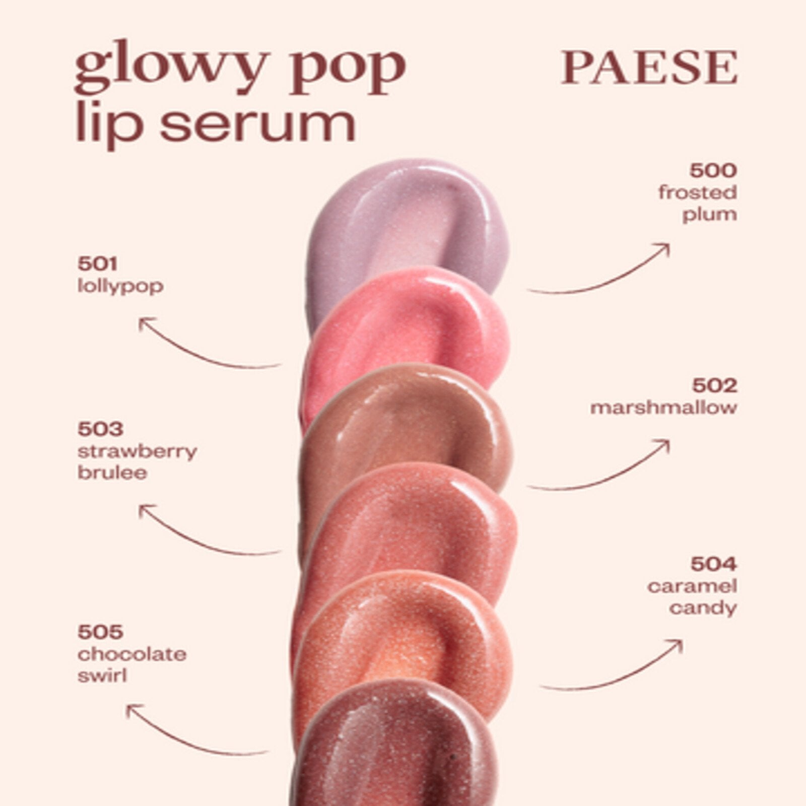 Paese GlowyPop Lip Serum 503 Strawberry Brulee 2.2g