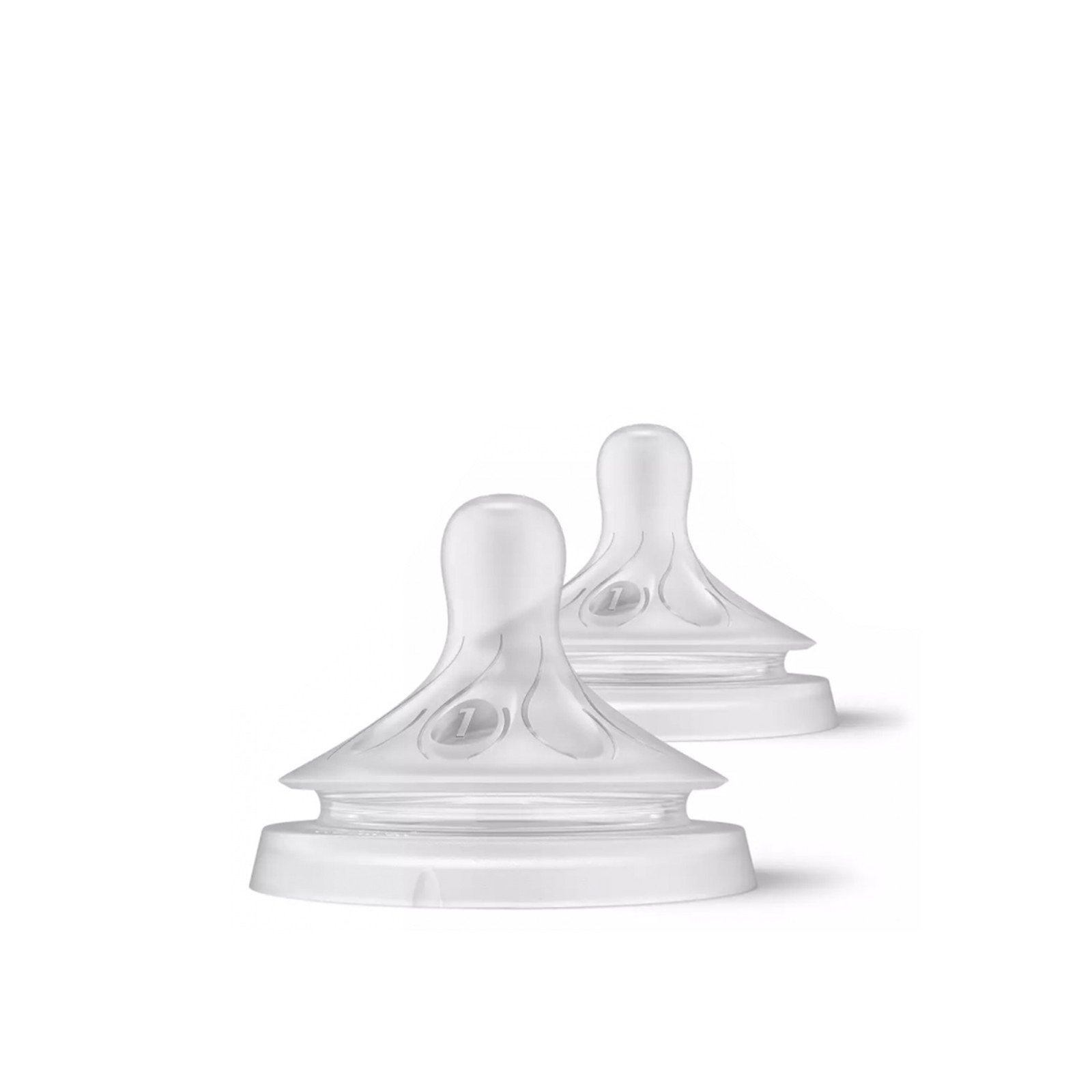 Philips Avent Natural Response Baby Plastic Bottle Silicone Nipple Flow 1 0m x2