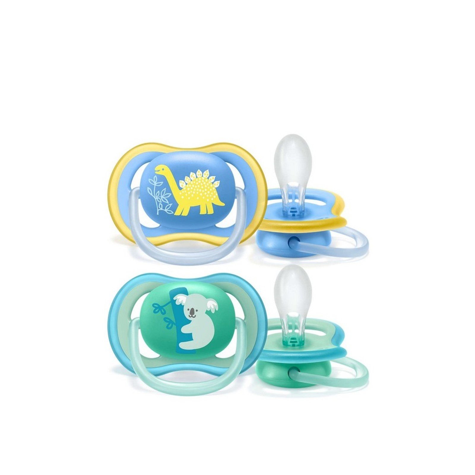 Philips Avent Ultra Air Animals Pacifier 18m+ Blue x2