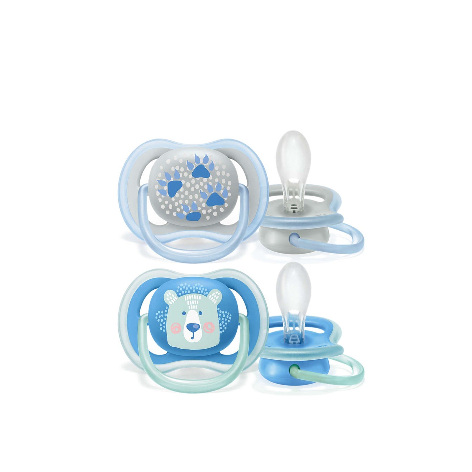 Philips Avent Ultra Air Animals Pacifier 6-18m Blue x2