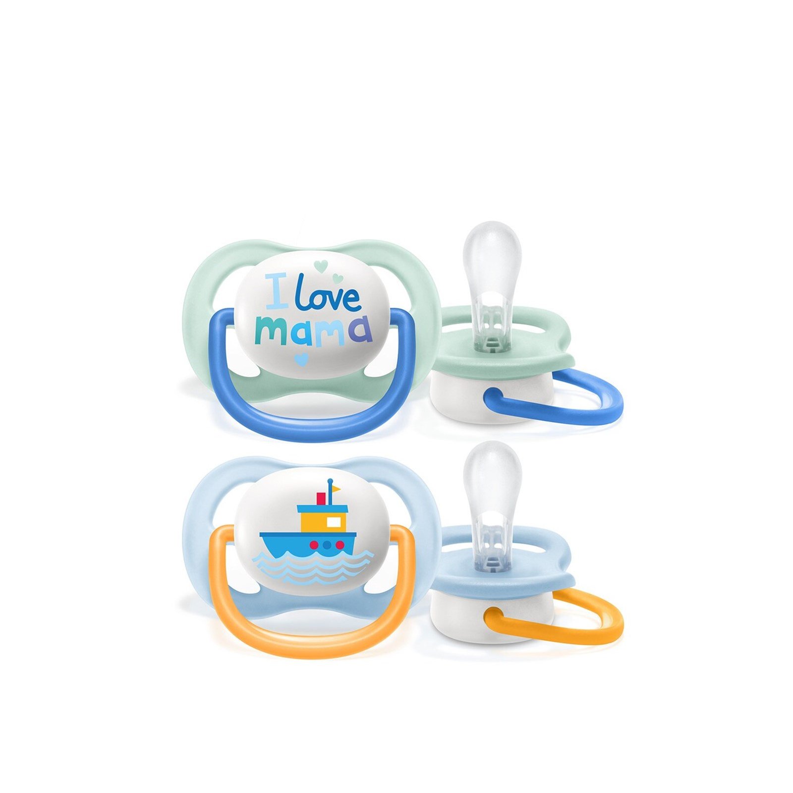 Philips Avent Ultra Air Happy Pacifier 0-6m Blue x2