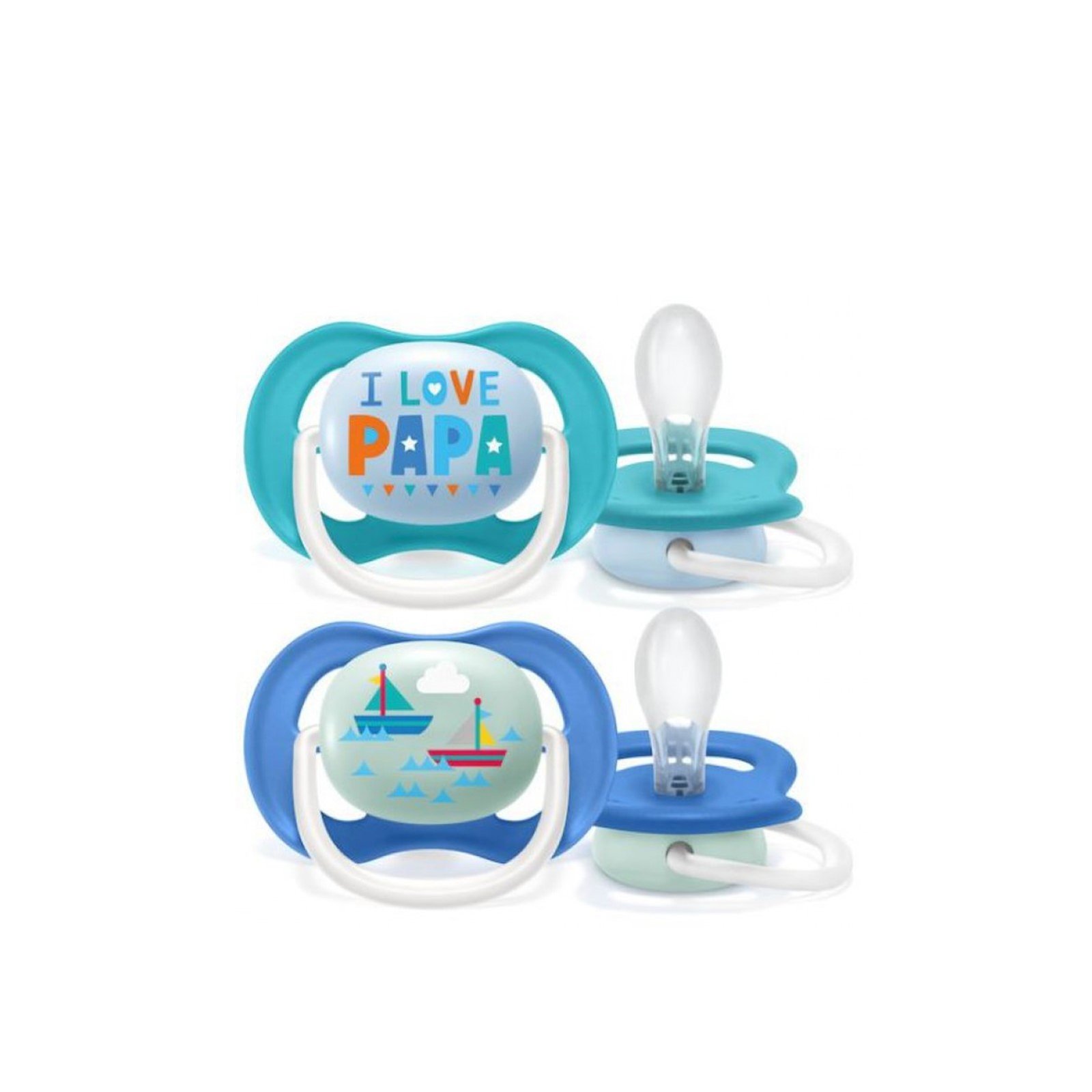 Philips Avent Ultra Air Happy Pacifier 6-18m Blue x2